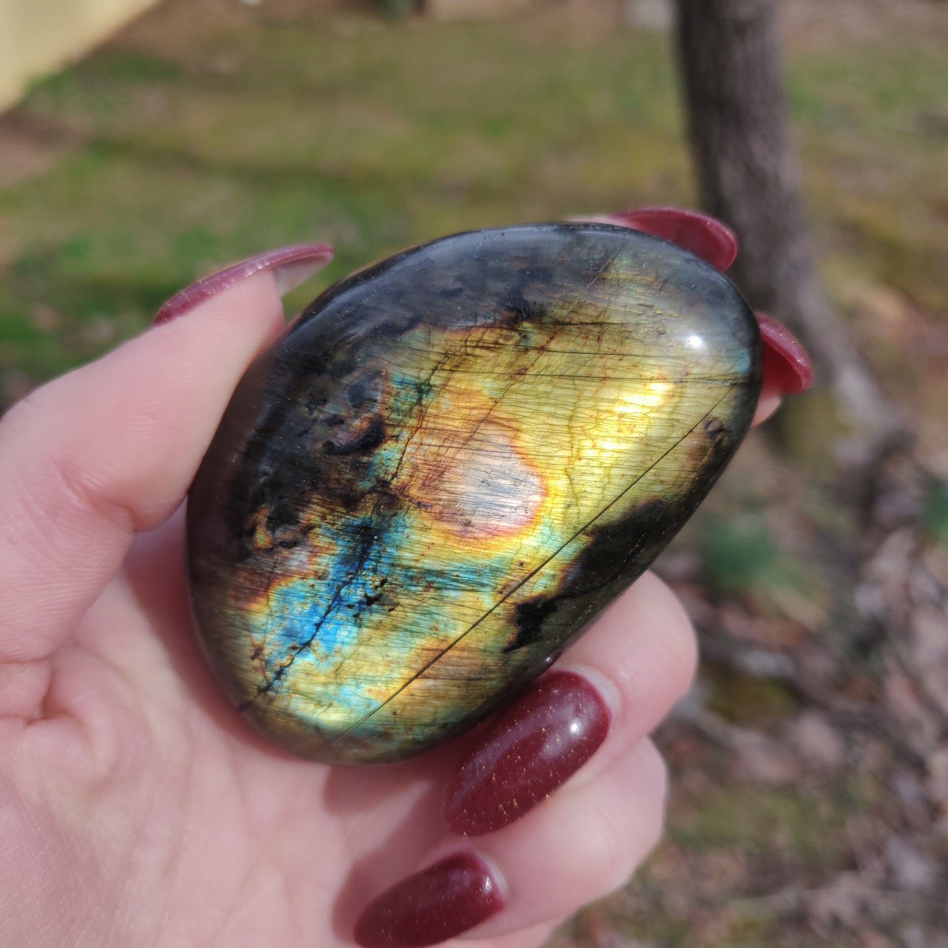 Labradorite Palm Stone (#102A) - Simply Affinity