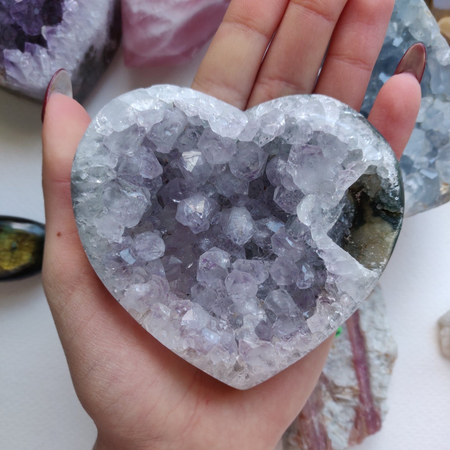 Amethyst Geode / Agate Heart (#1A) - Simply Affinity