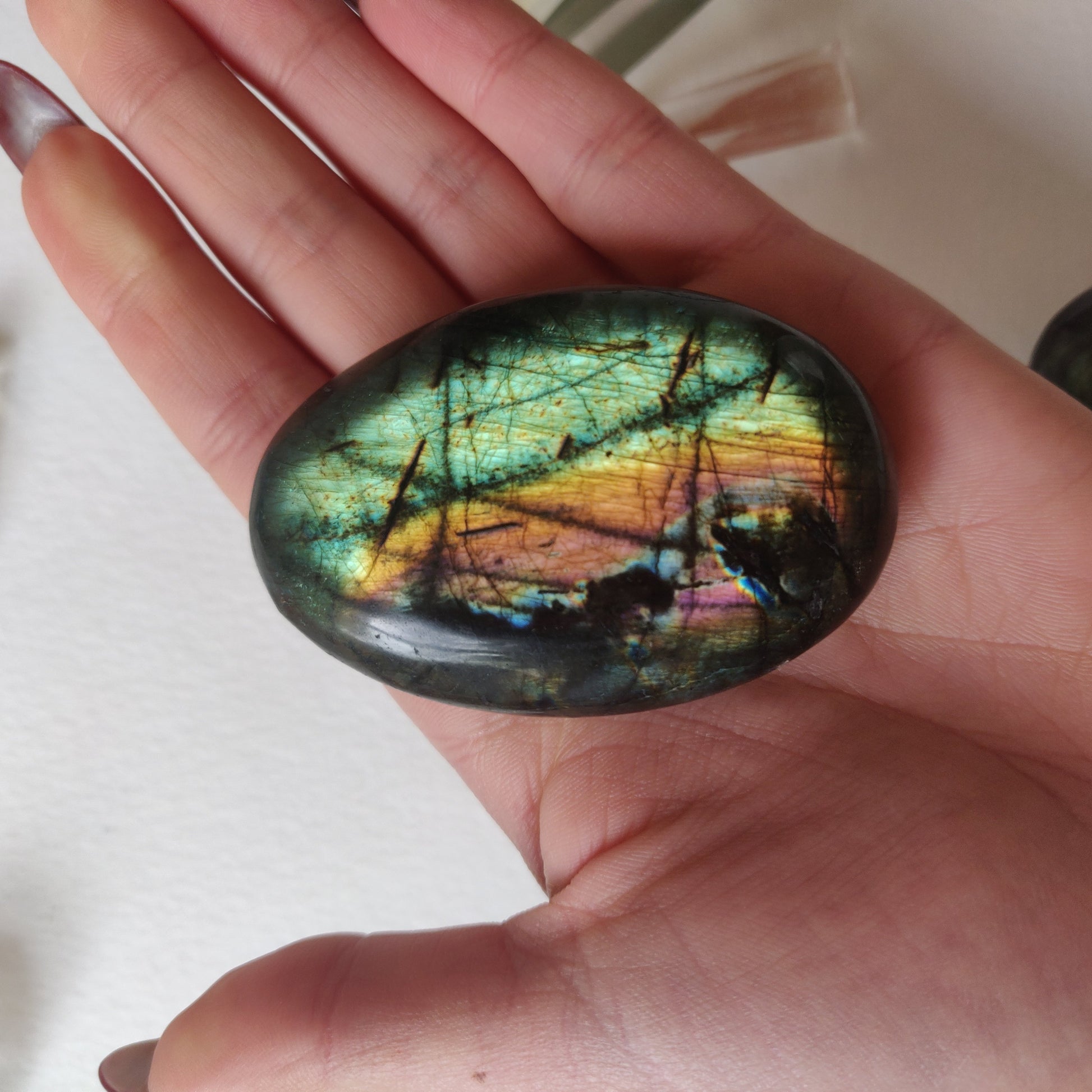 Labradorite Palm Stone (#132A) - Simply Affinity