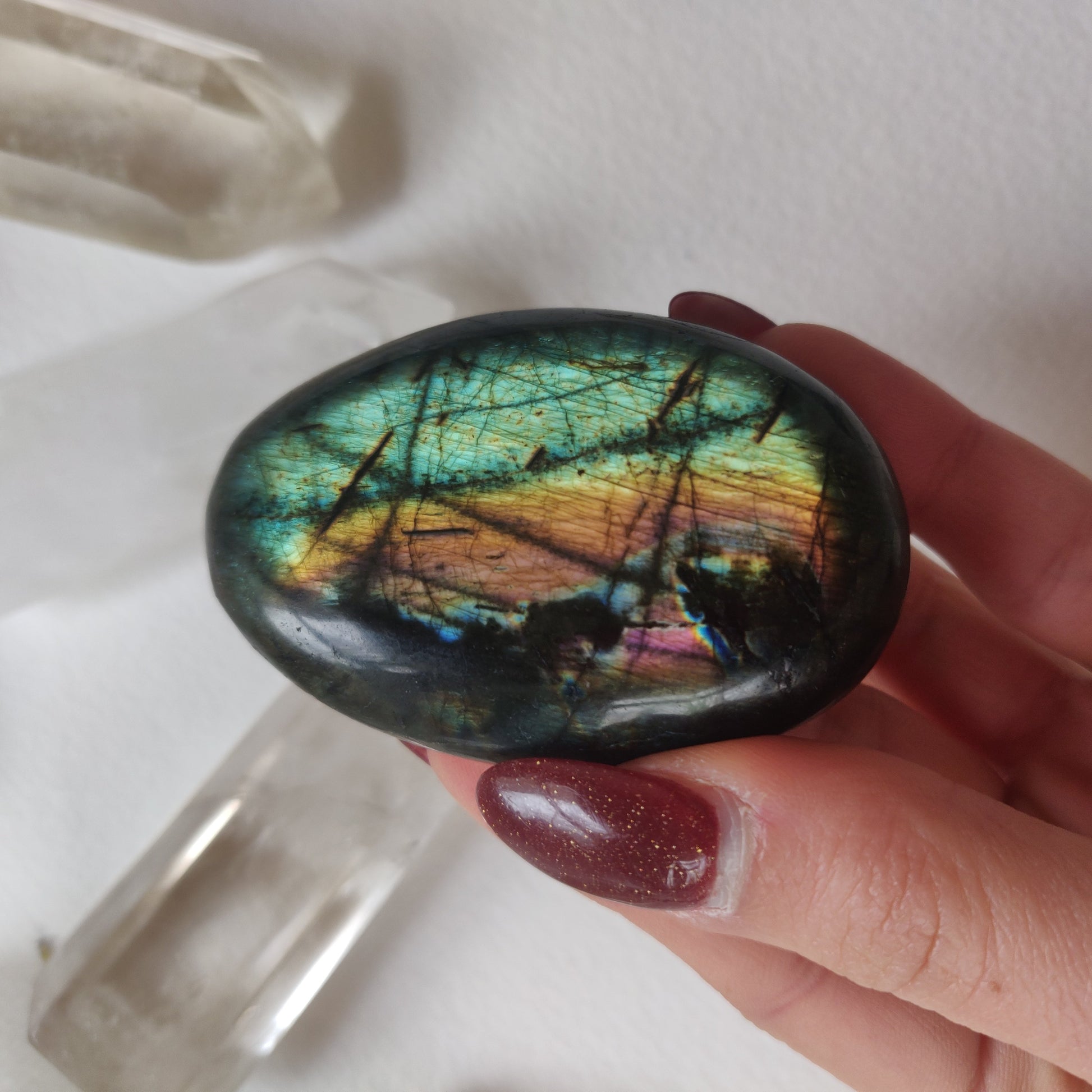 Labradorite Palm Stone (#132A) - Simply Affinity