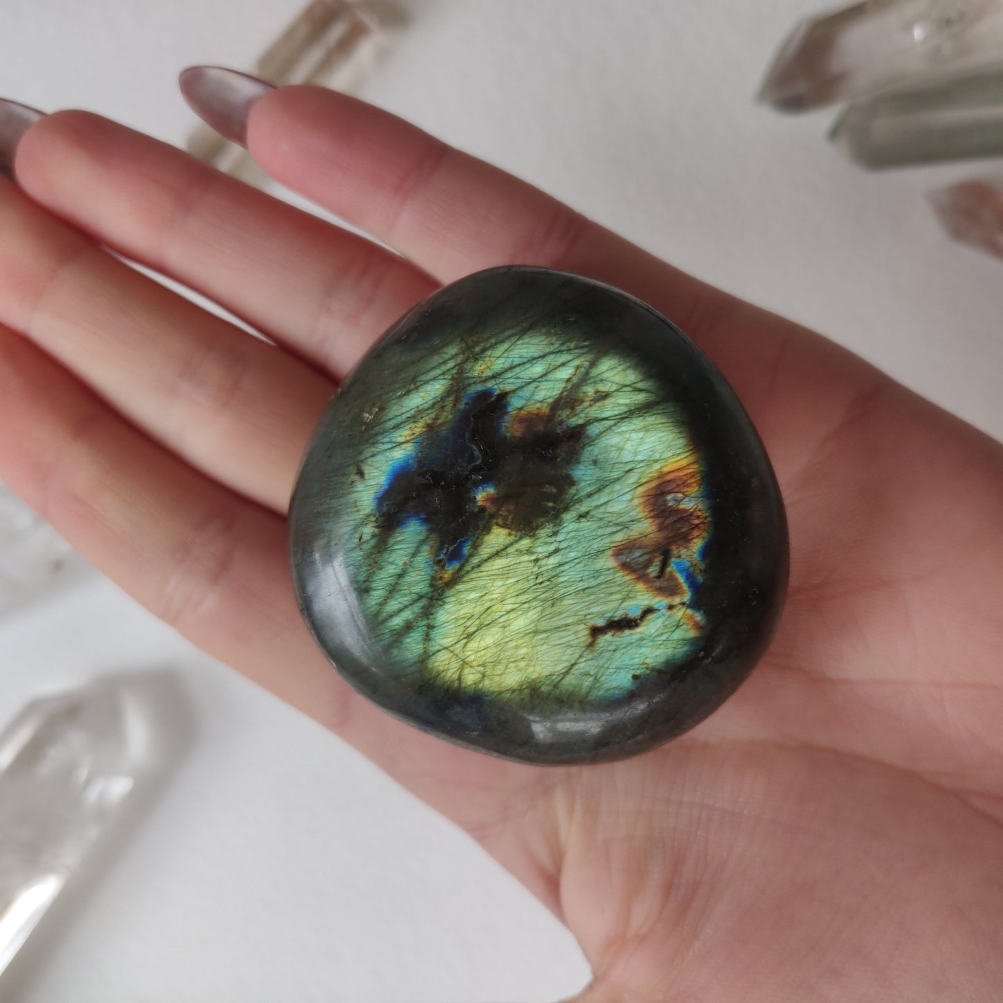 Labradorite Palm Stone (#119A) - Simply Affinity