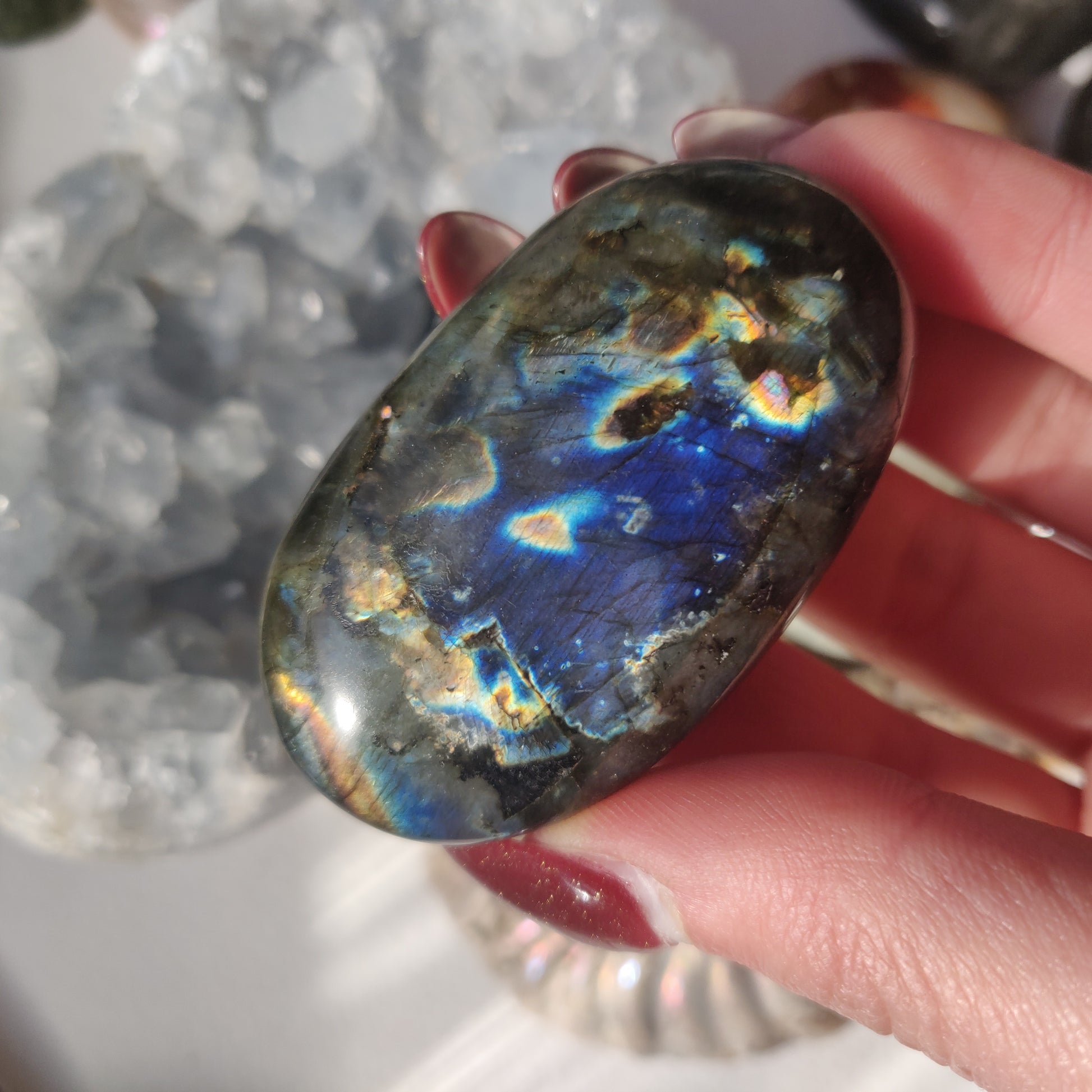 Labradorite Palm Stone (#113A) - Simply Affinity