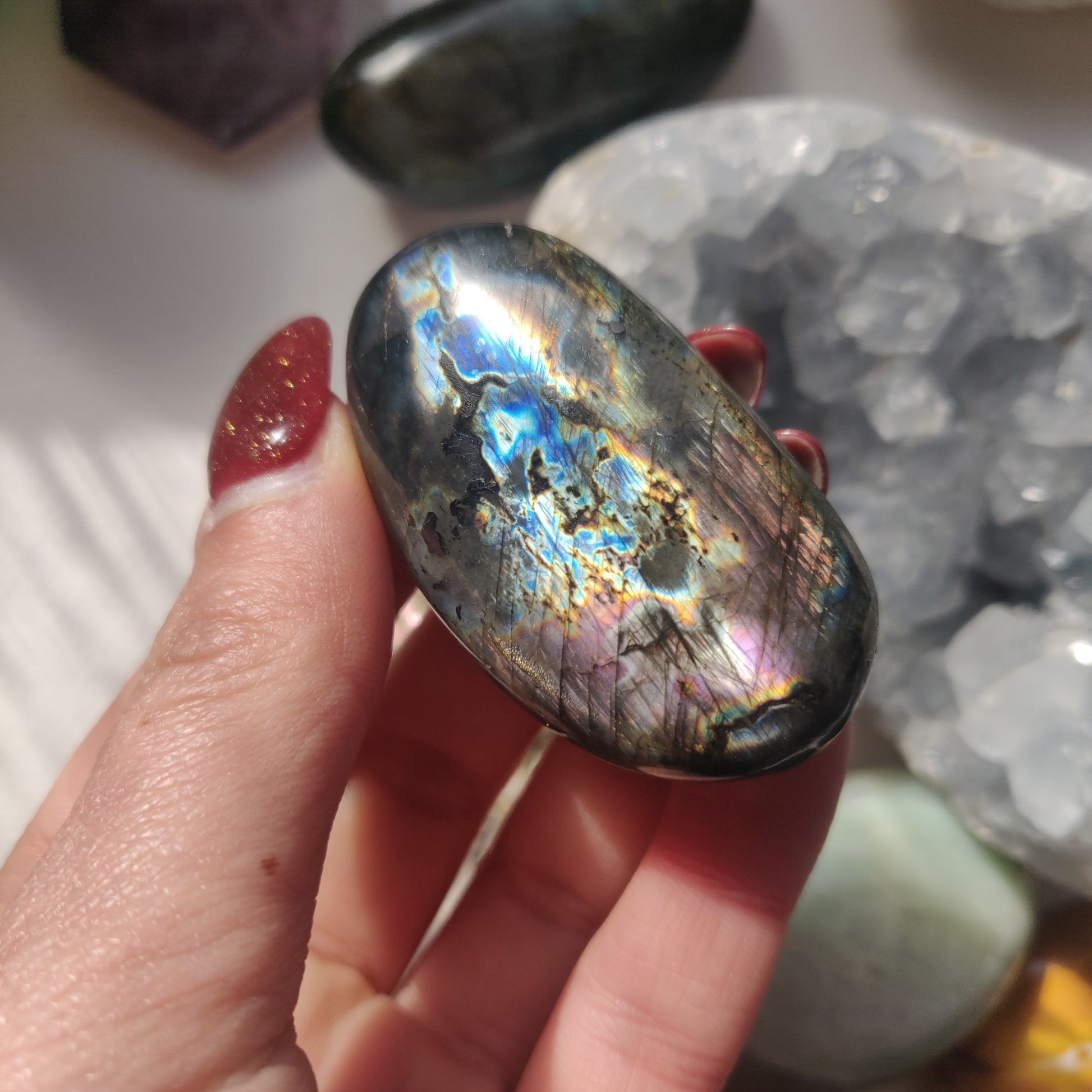 Labradorite Palm Stone (#124A) - Simply Affinity