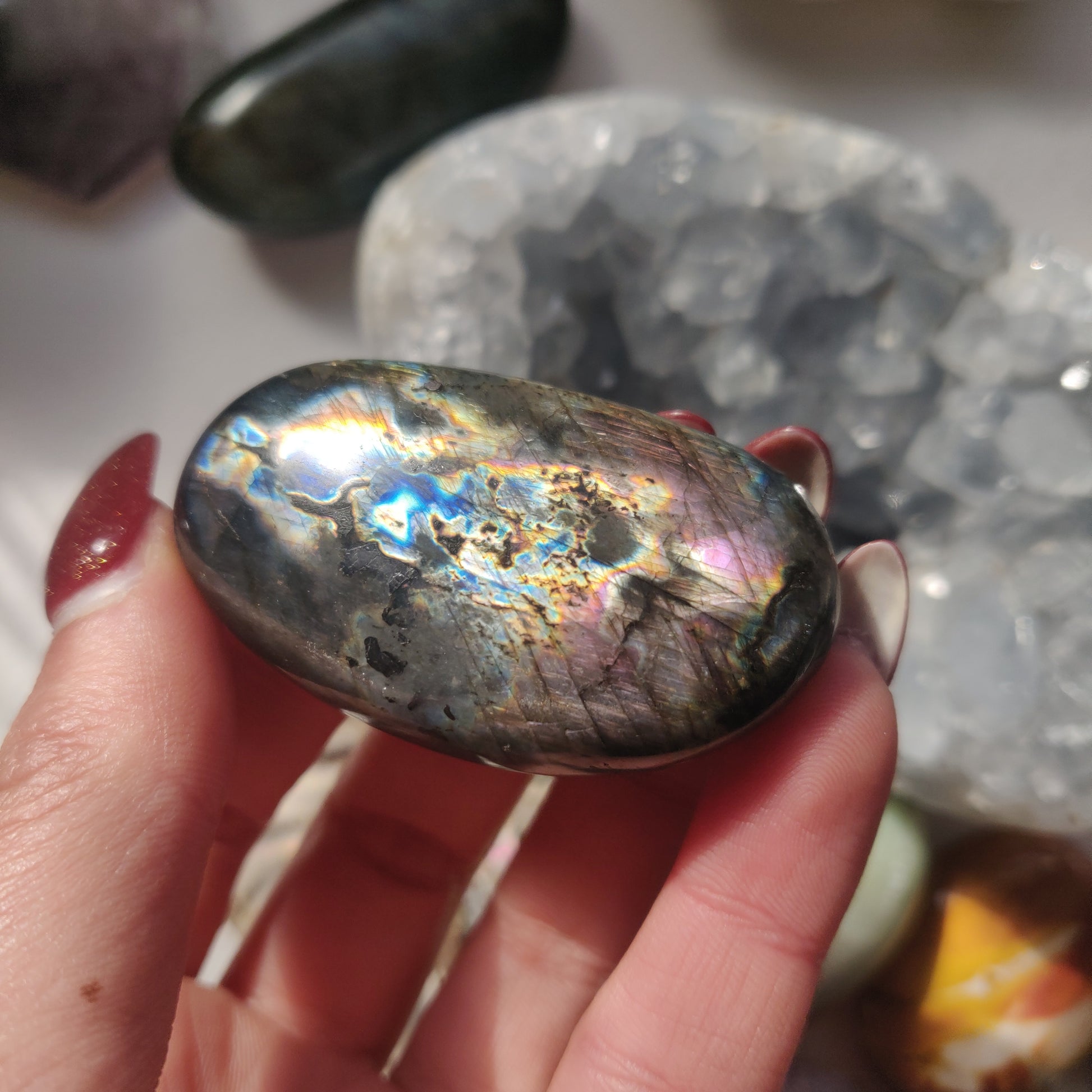Labradorite Palm Stone (#124A) - Simply Affinity
