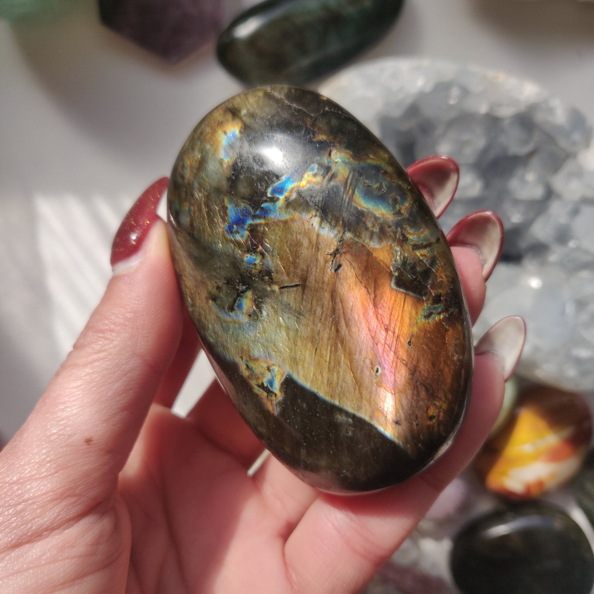 Labradorite Palm Stone (#53) - Simply Affinity