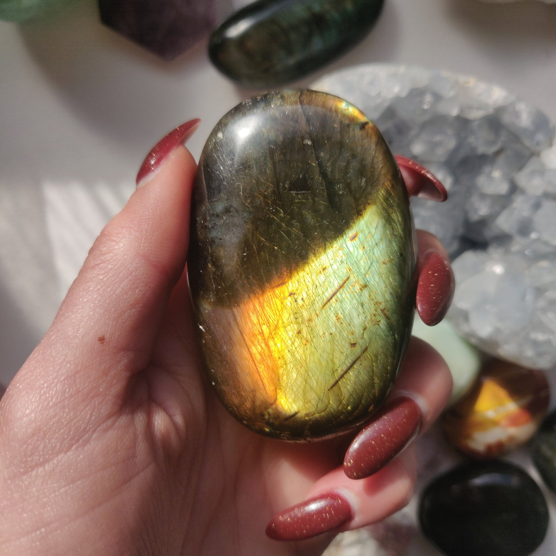 Labradorite Palm Stone (#53) - Simply Affinity