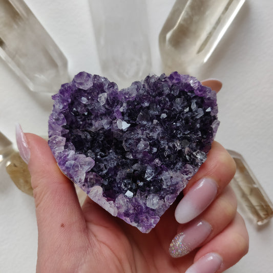 Amethyst Geode Heart (#2A) - Simply Affinity