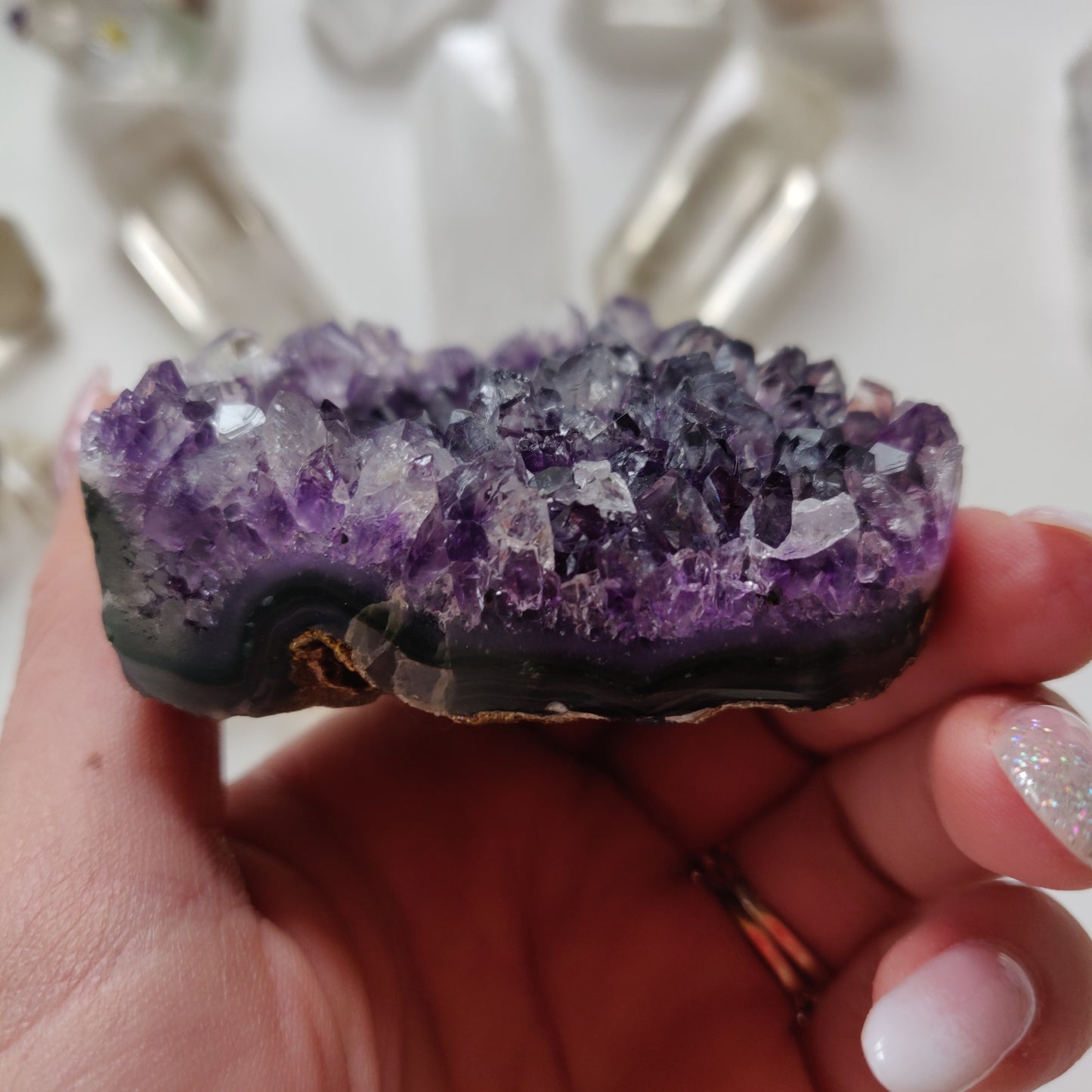 Amethyst Geode Heart (#2A) - Simply Affinity