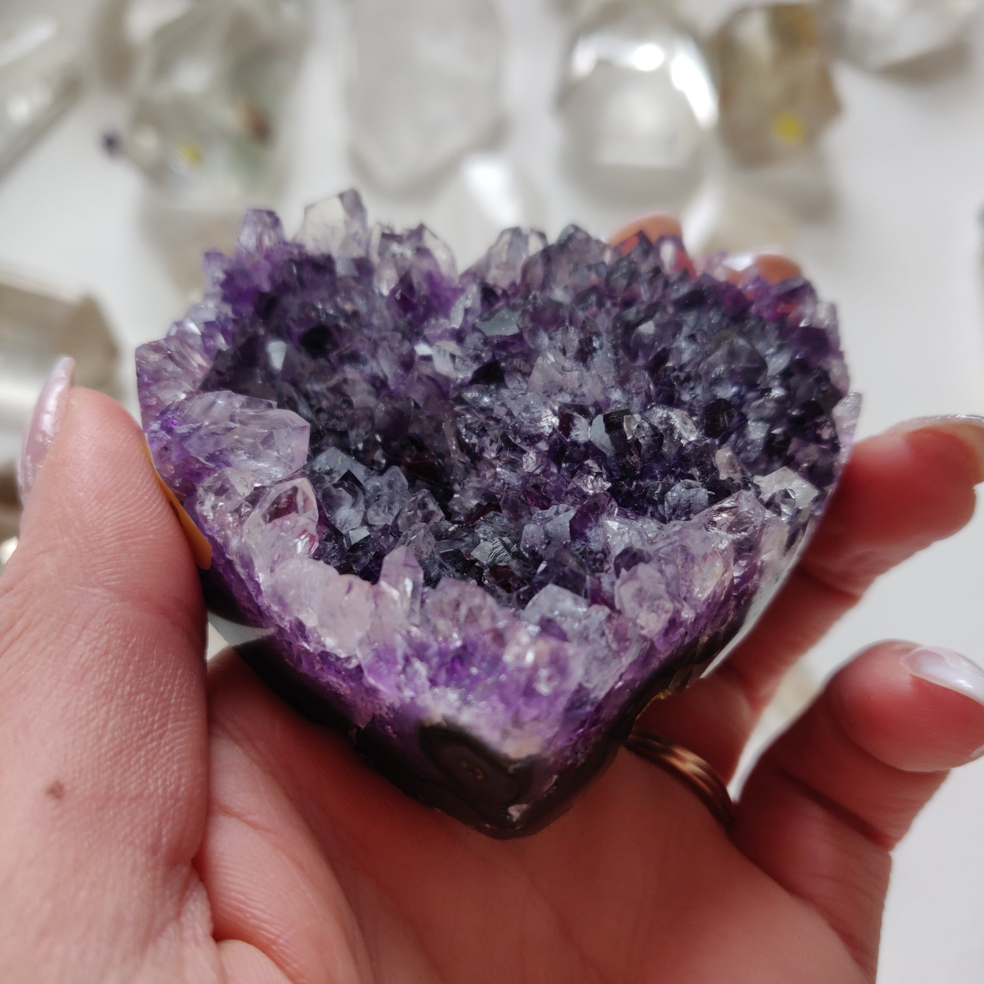 Amethyst Geode Heart (#2A) - Simply Affinity