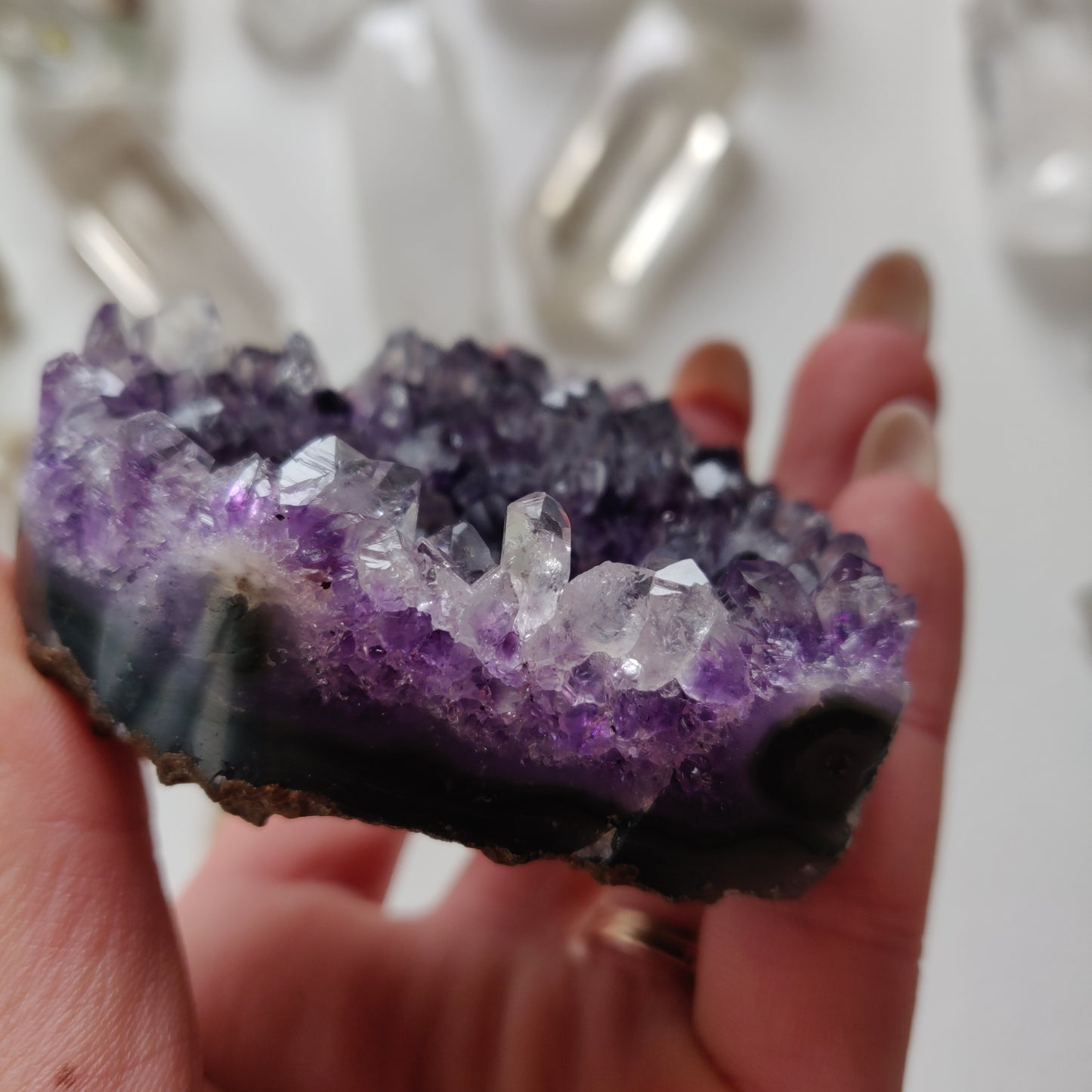 Amethyst Geode Heart (#2A) - Simply Affinity