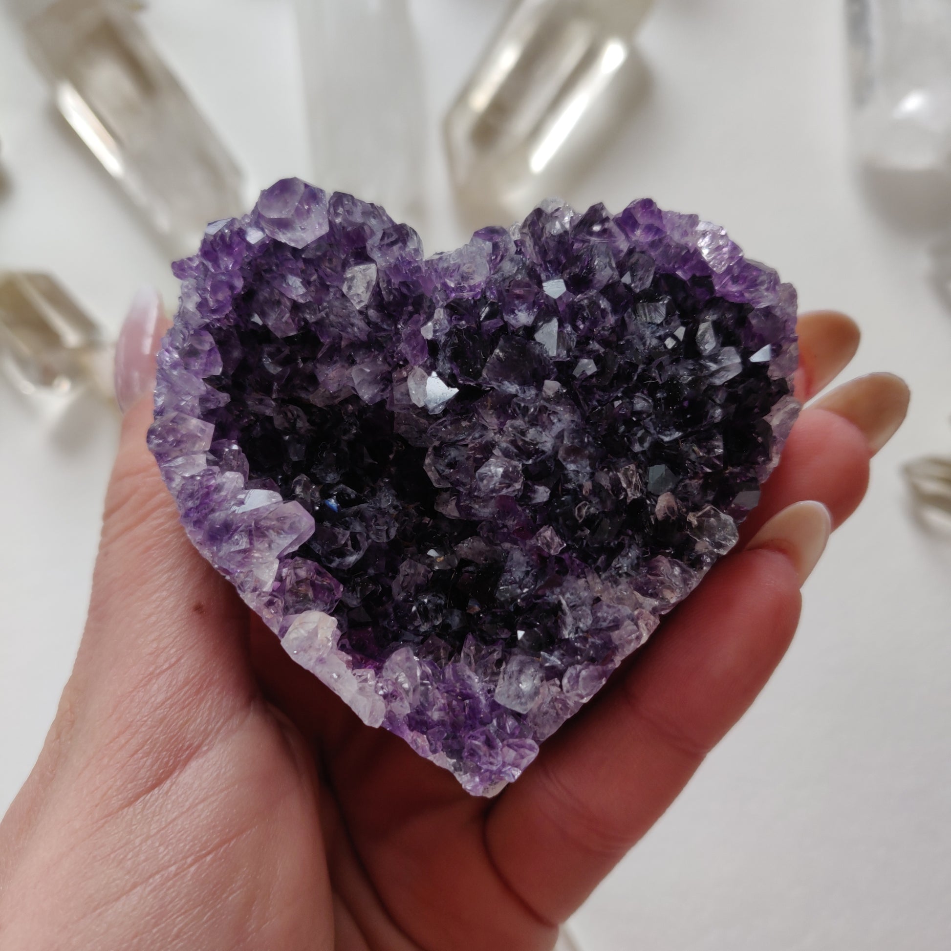 Amethyst Geode Heart (#2A) - Simply Affinity