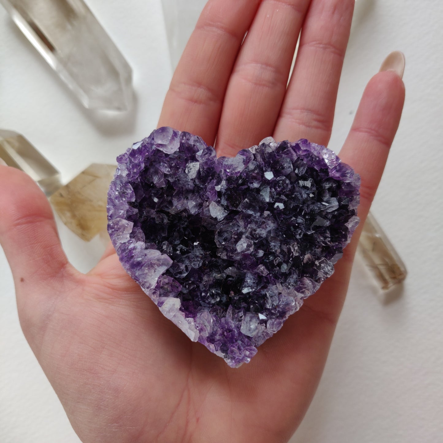 Amethyst Geode Heart (#2A) - Simply Affinity