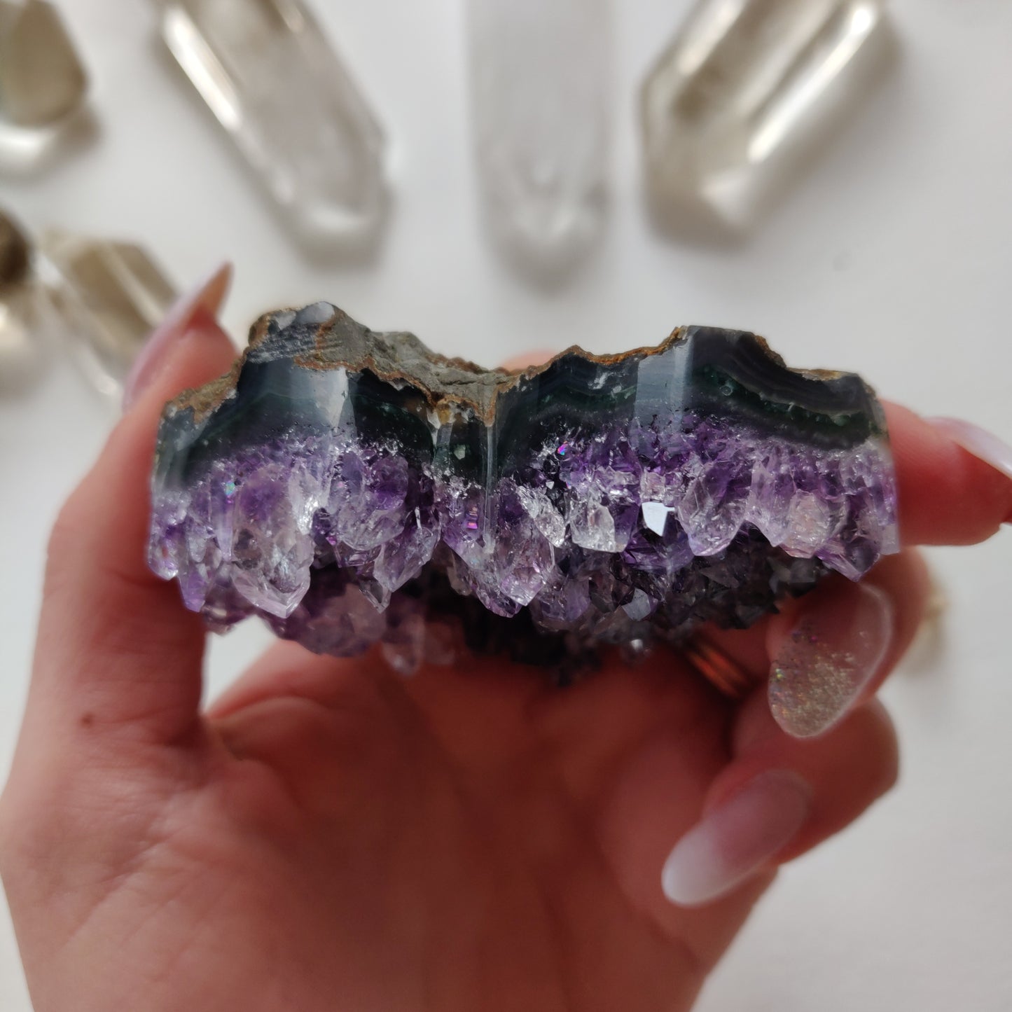 Amethyst Geode Heart (#2A) - Simply Affinity