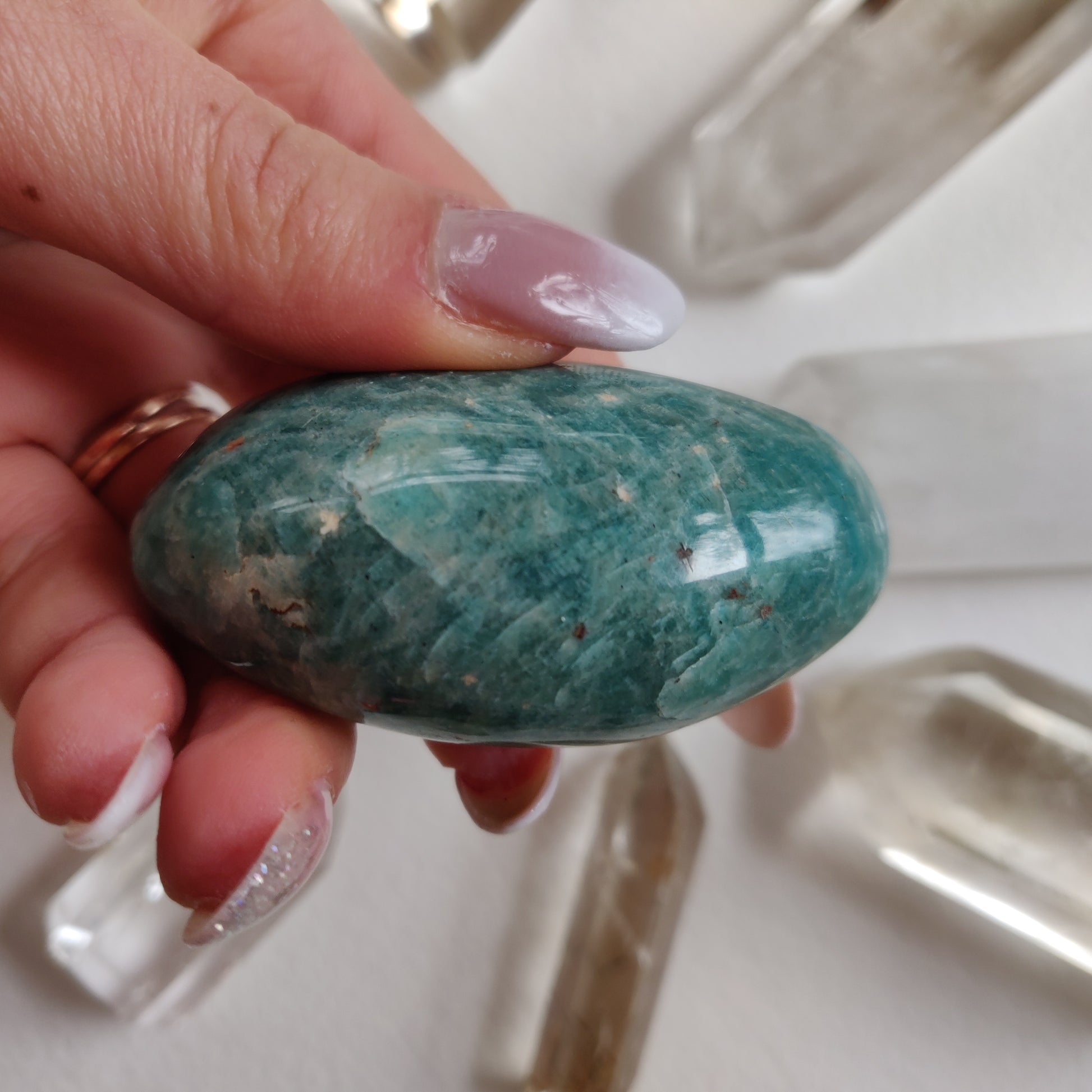 Amazonite Palm Stone (#5A) - Simply Affinity