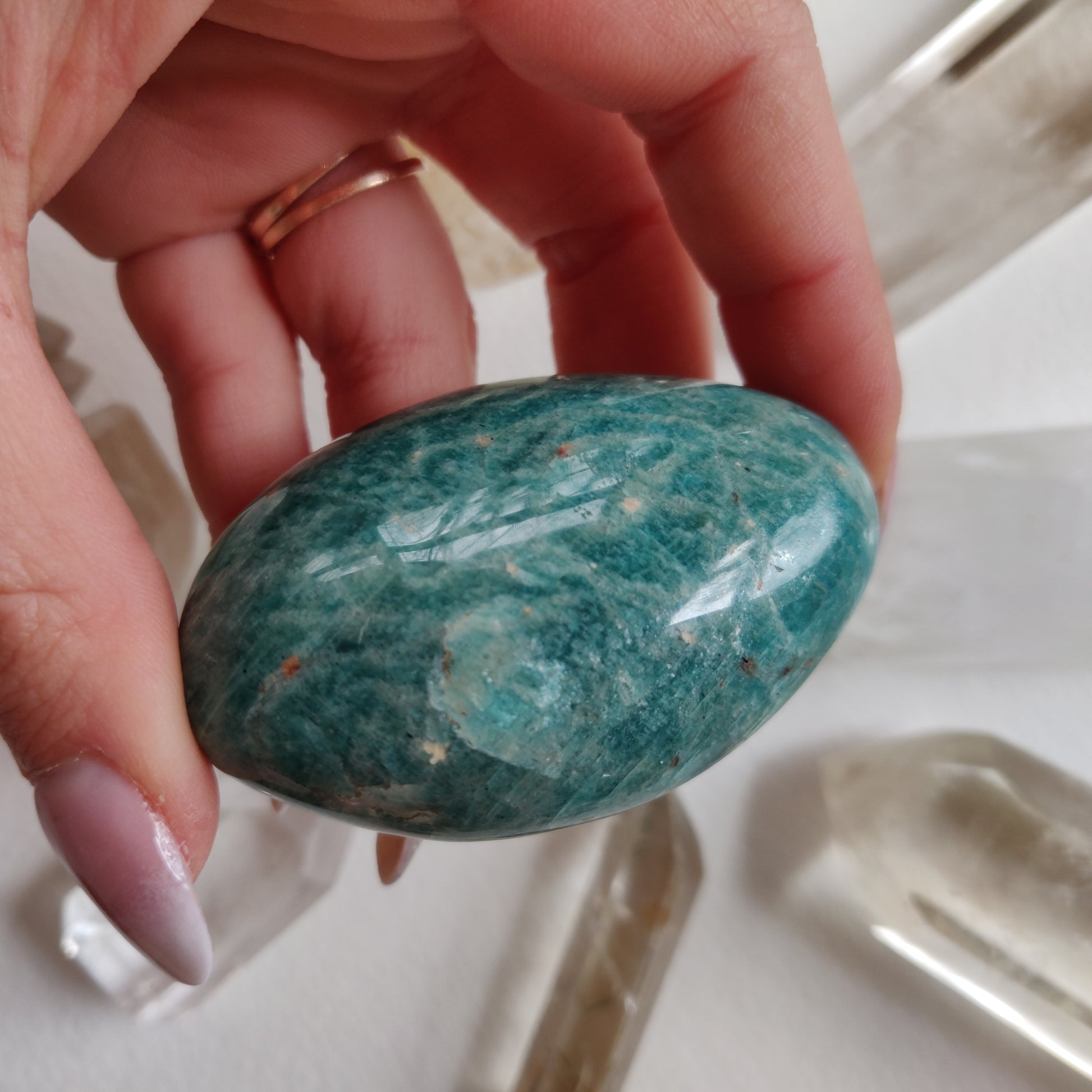 Amazonite Palm Stone (#5A) - Simply Affinity