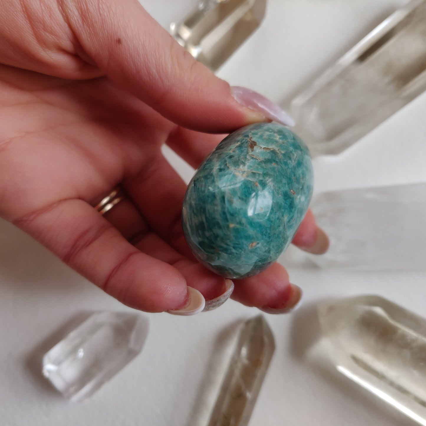 Amazonite Palm Stone (#5A) - Simply Affinity