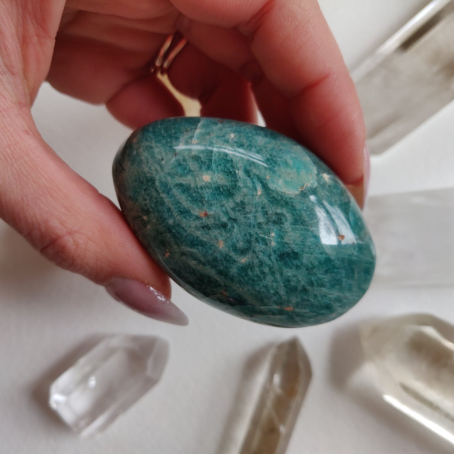Amazonite Palm Stone (#5A) - Simply Affinity