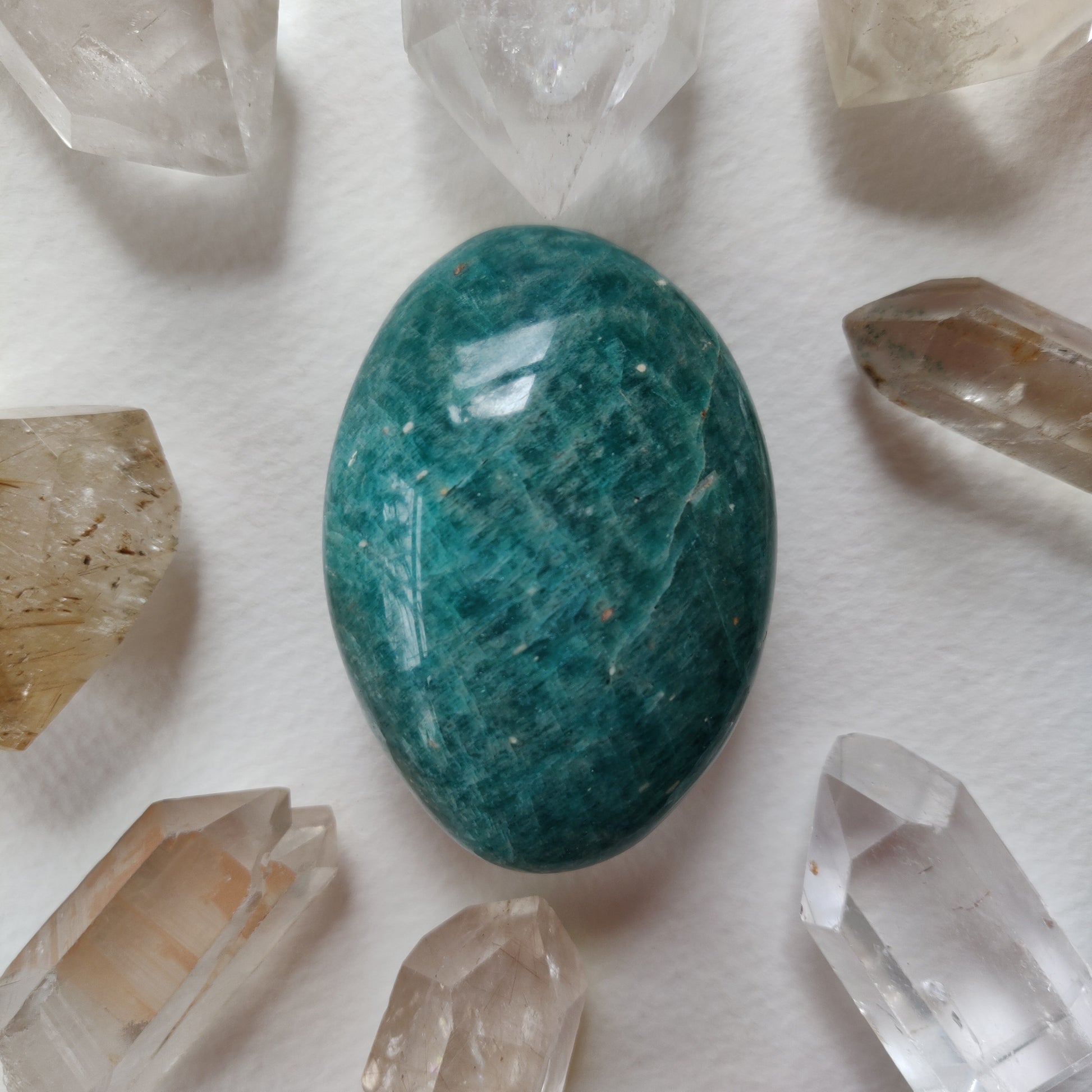 Amazonite Palm Stone (#4A) - Simply Affinity
