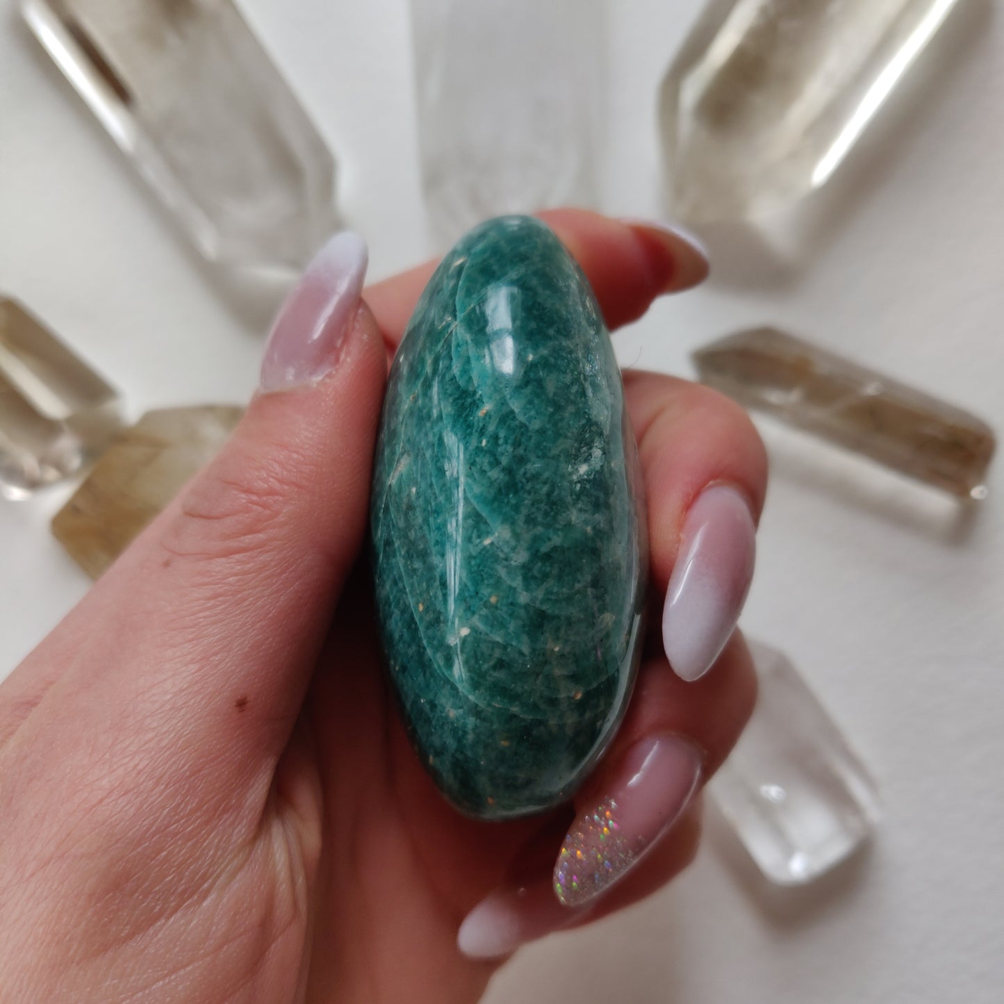 Amazonite Palm Stone (#4A) - Simply Affinity