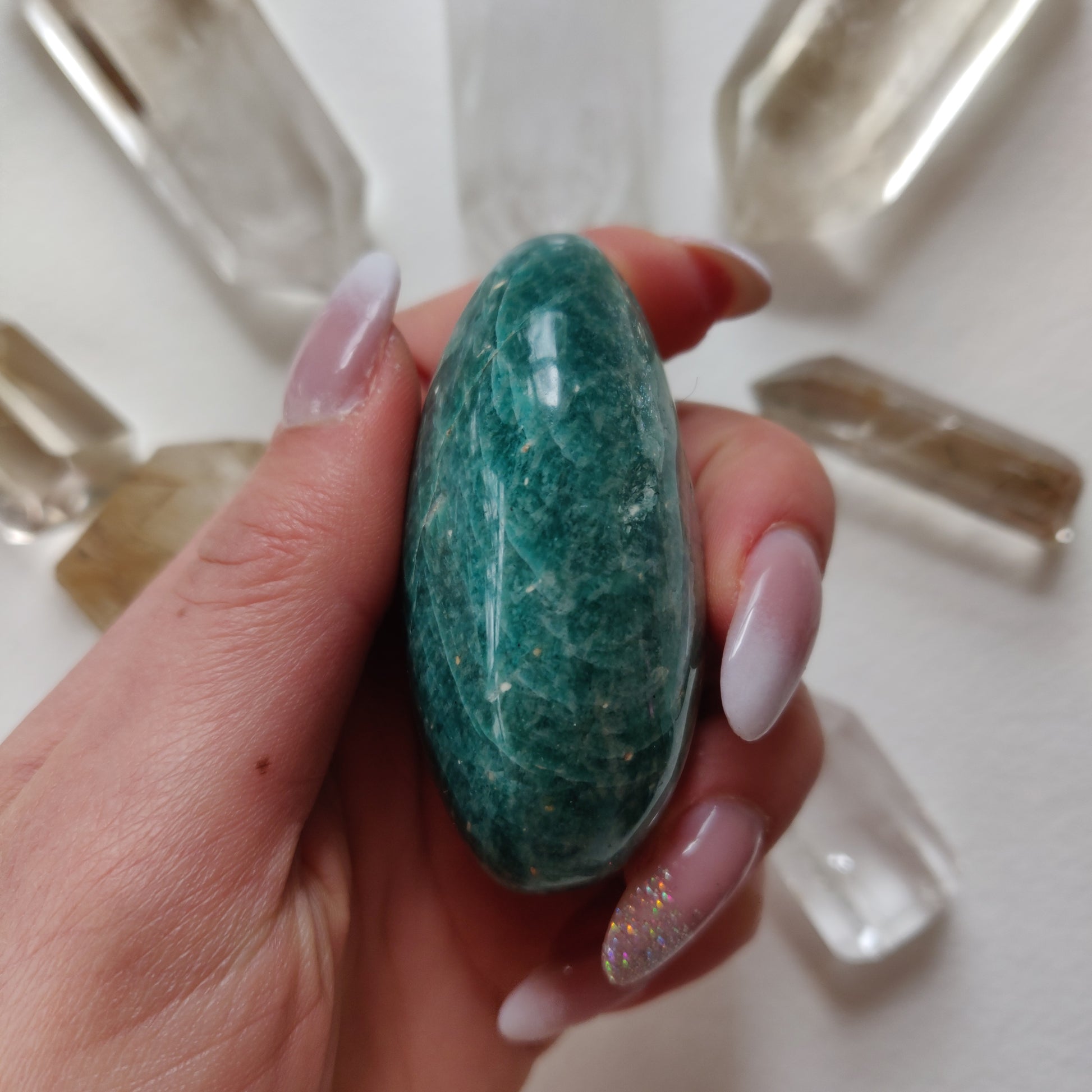 Amazonite Palm Stone (#4A) - Simply Affinity
