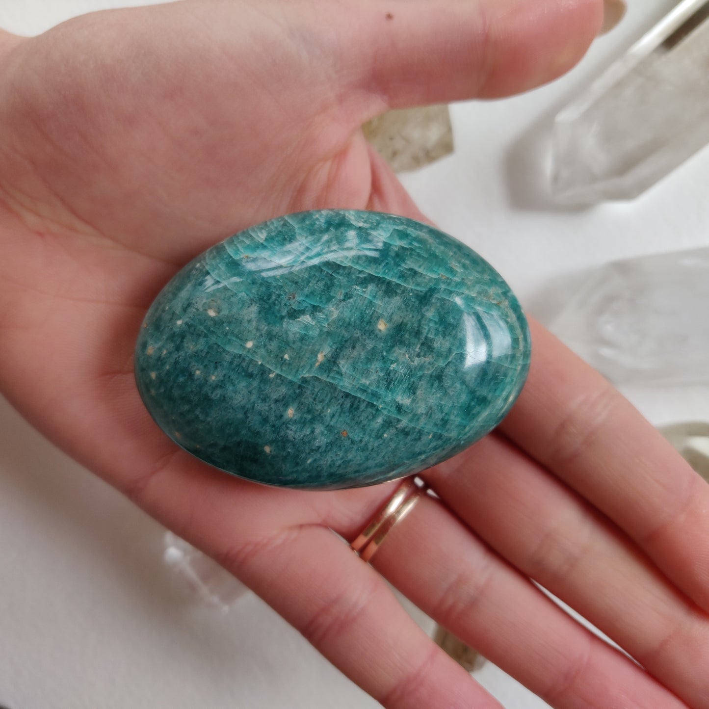 Amazonite Palm Stone (#4A) - Simply Affinity