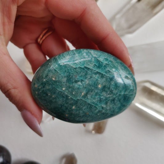 Amazonite Palm Stone (#4A) - Simply Affinity