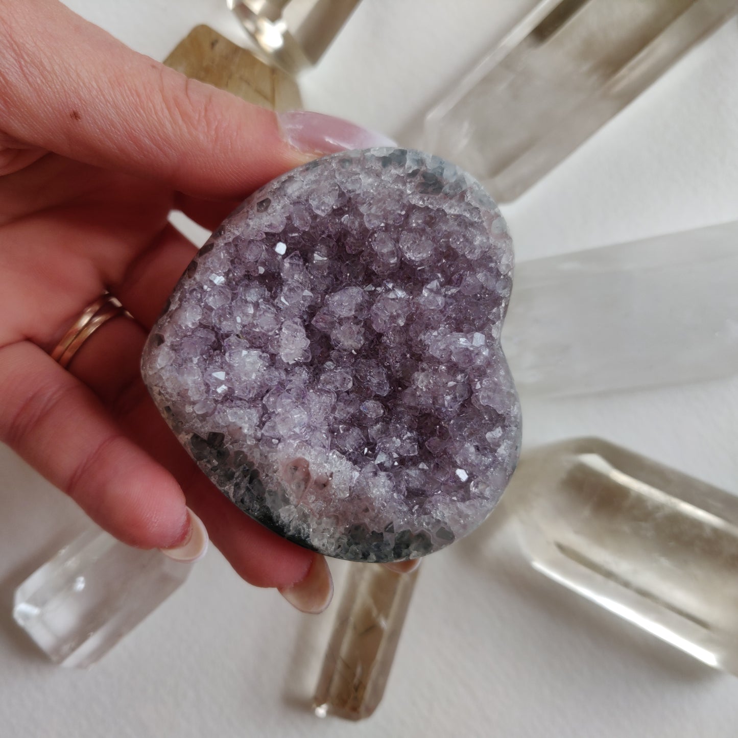 Amethyst Geode Heart (#3A) - Simply Affinity
