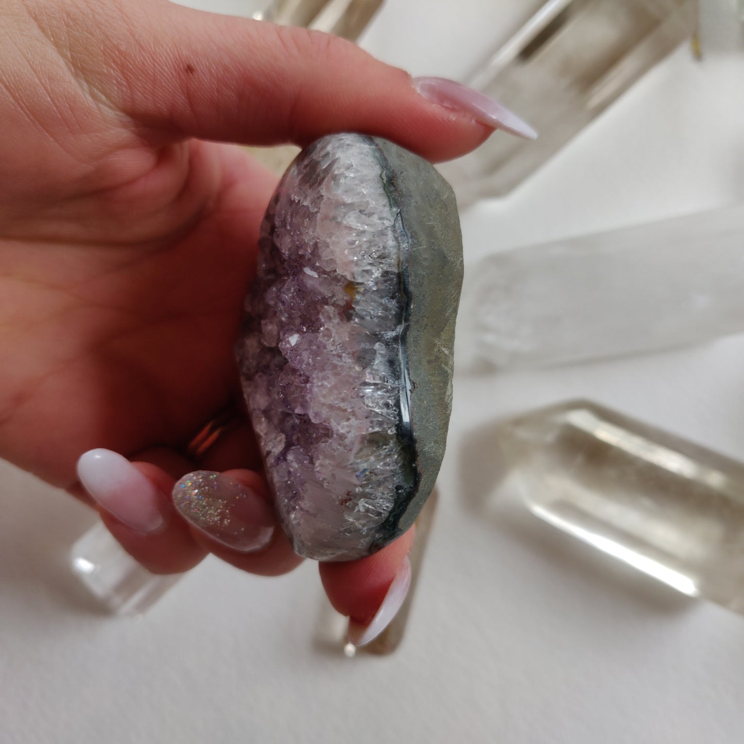 Amethyst Geode Heart (#3A) - Simply Affinity