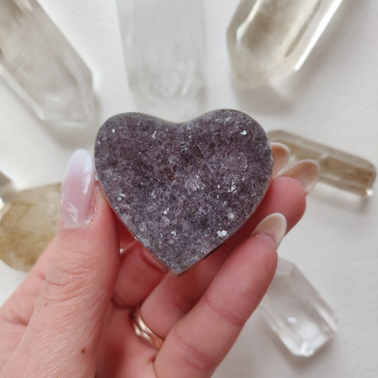 Amethyst Geode Heart (#4A) - Simply Affinity