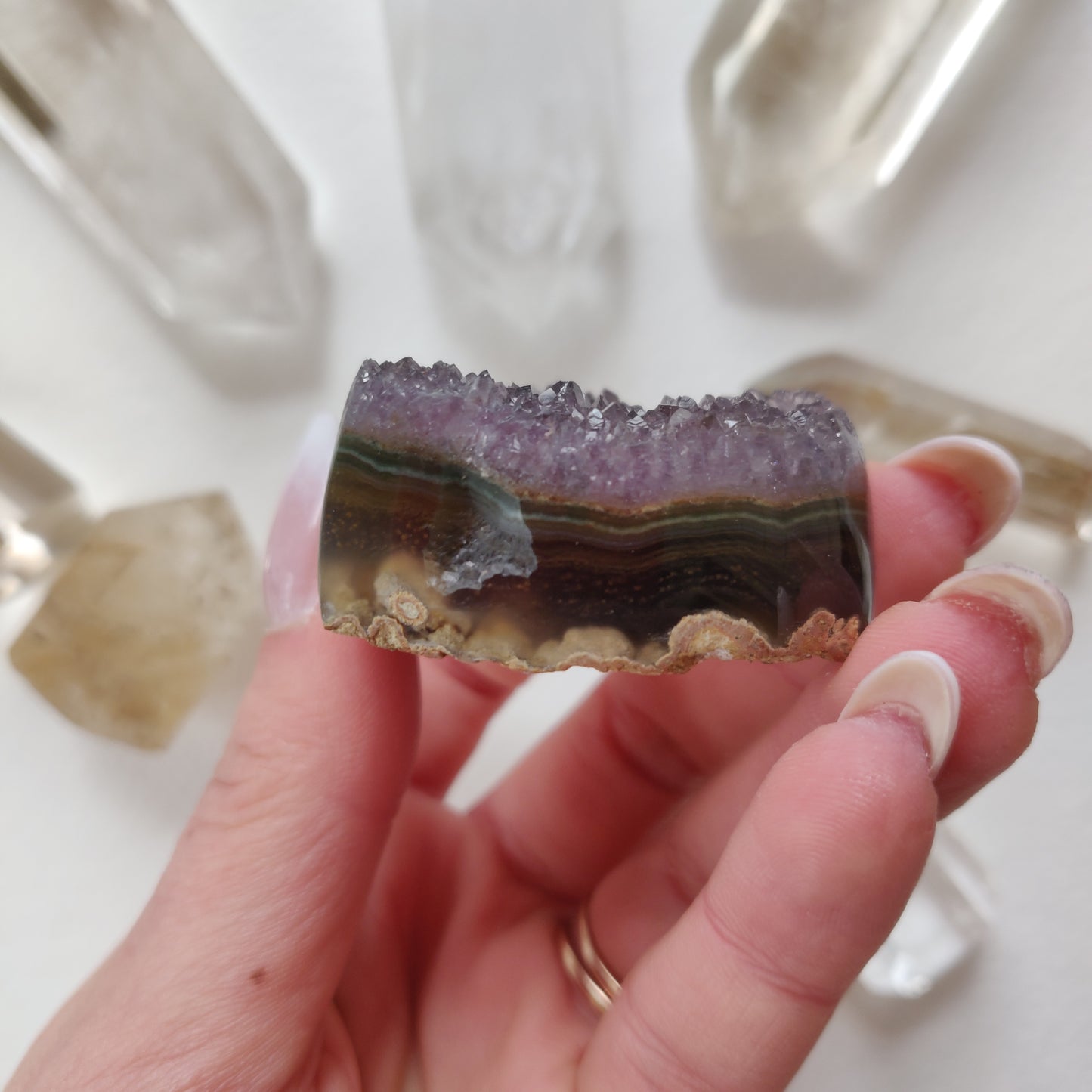 Amethyst Geode Heart (#4A) - Simply Affinity