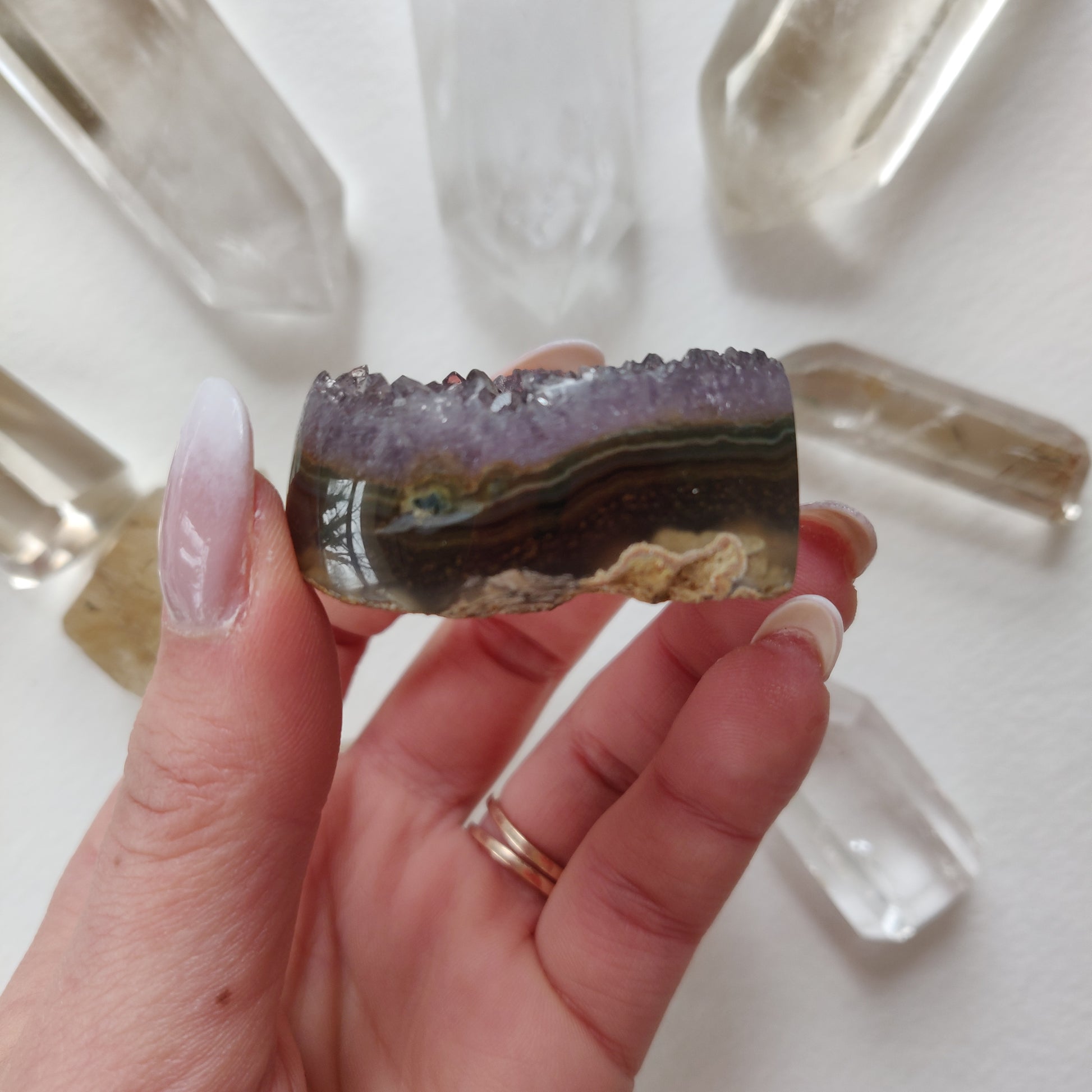 Amethyst Geode Heart (#4A) - Simply Affinity