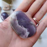 Purple Euphoralite - High Lithium Lepidolite Palm Stone (#1)