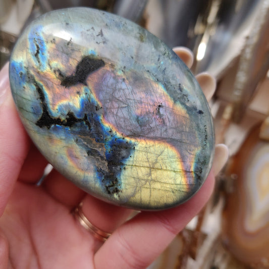 Labradorite Palm Stone (#139)
