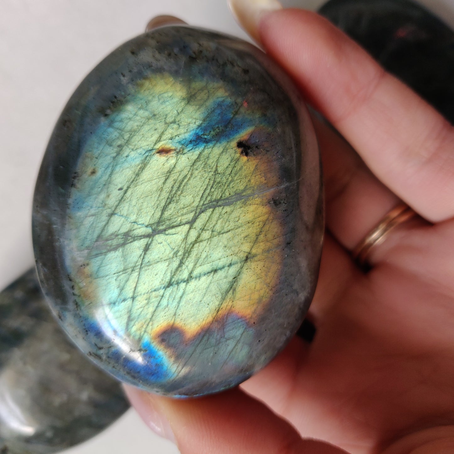 Labradorite Palm Stone (#166)