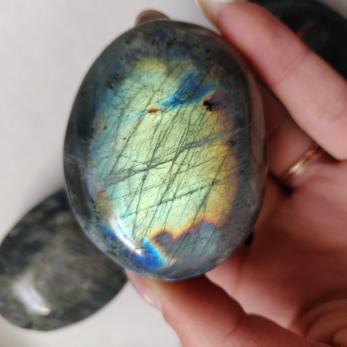 Labradorite Palm Stone (#166)