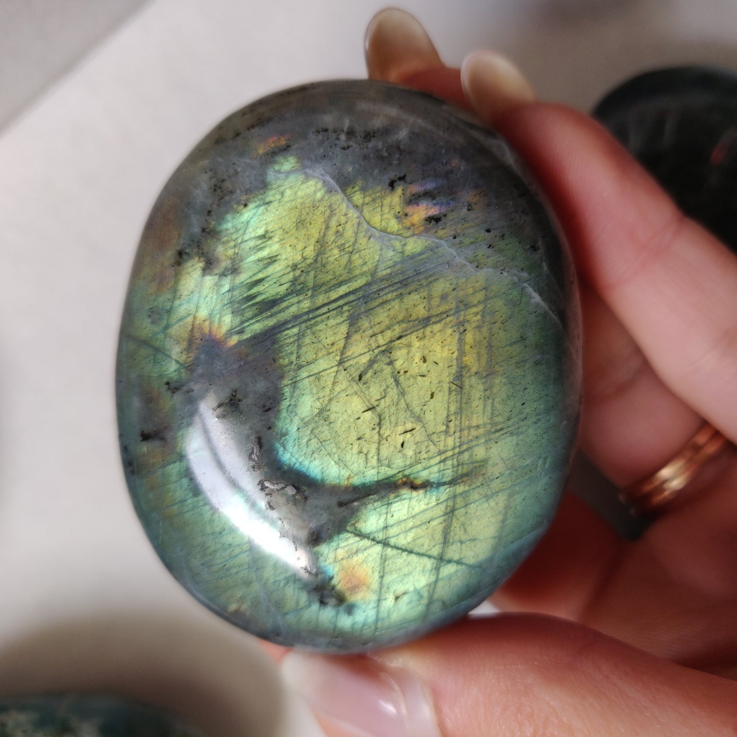 Labradorite Palm Stone (#166)