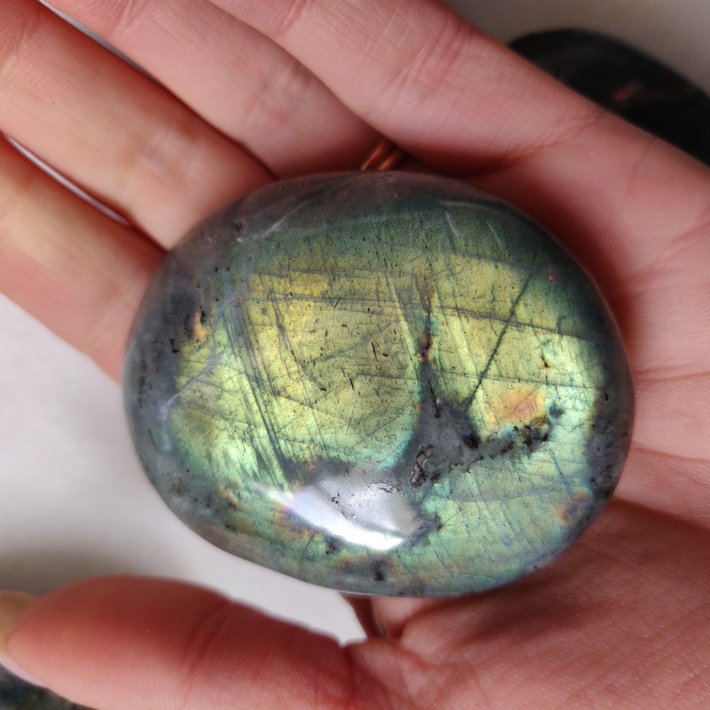 Labradorite Palm Stone (#166)