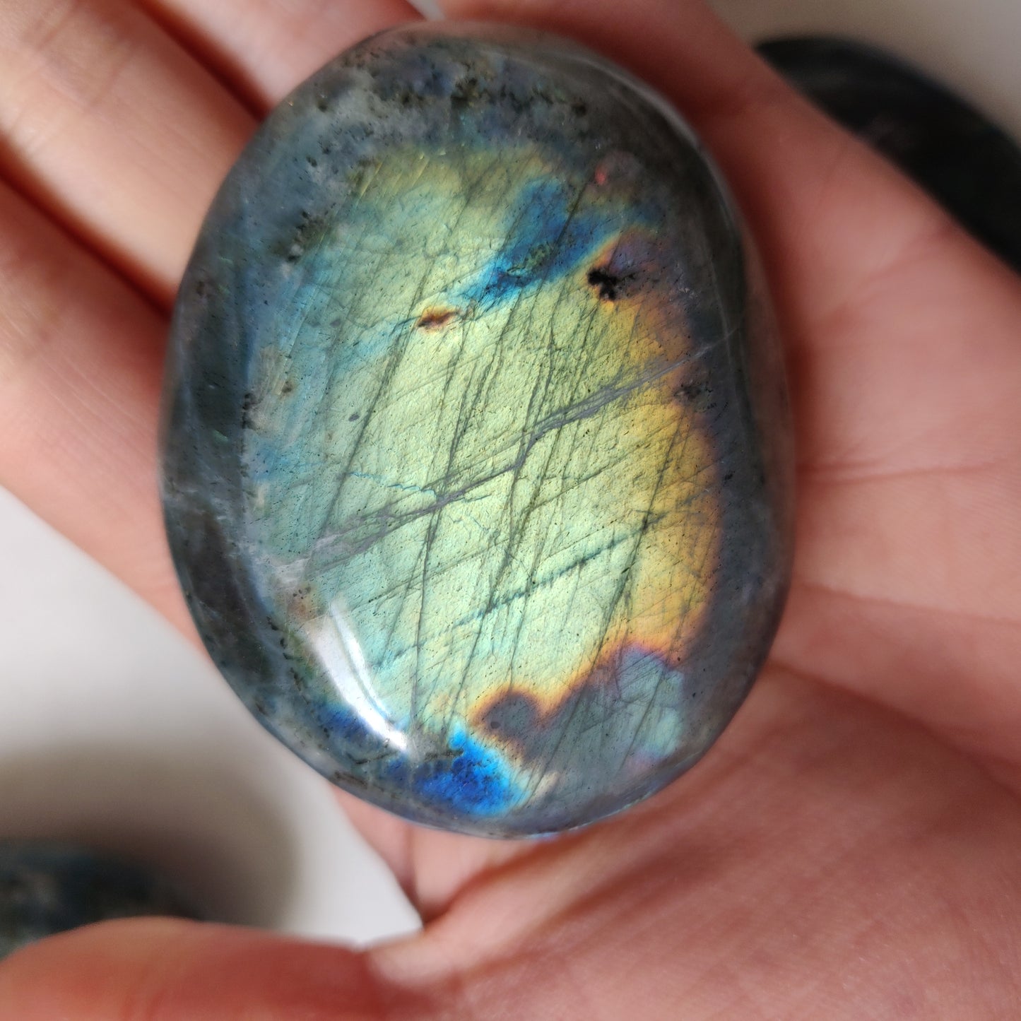 Labradorite Palm Stone (#166)