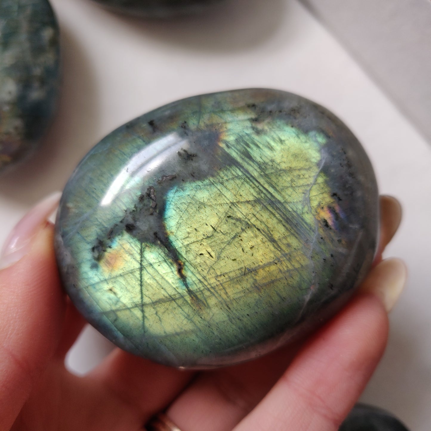 Labradorite Palm Stone (#166)
