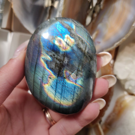 Labradorite Palm Stone (#158)