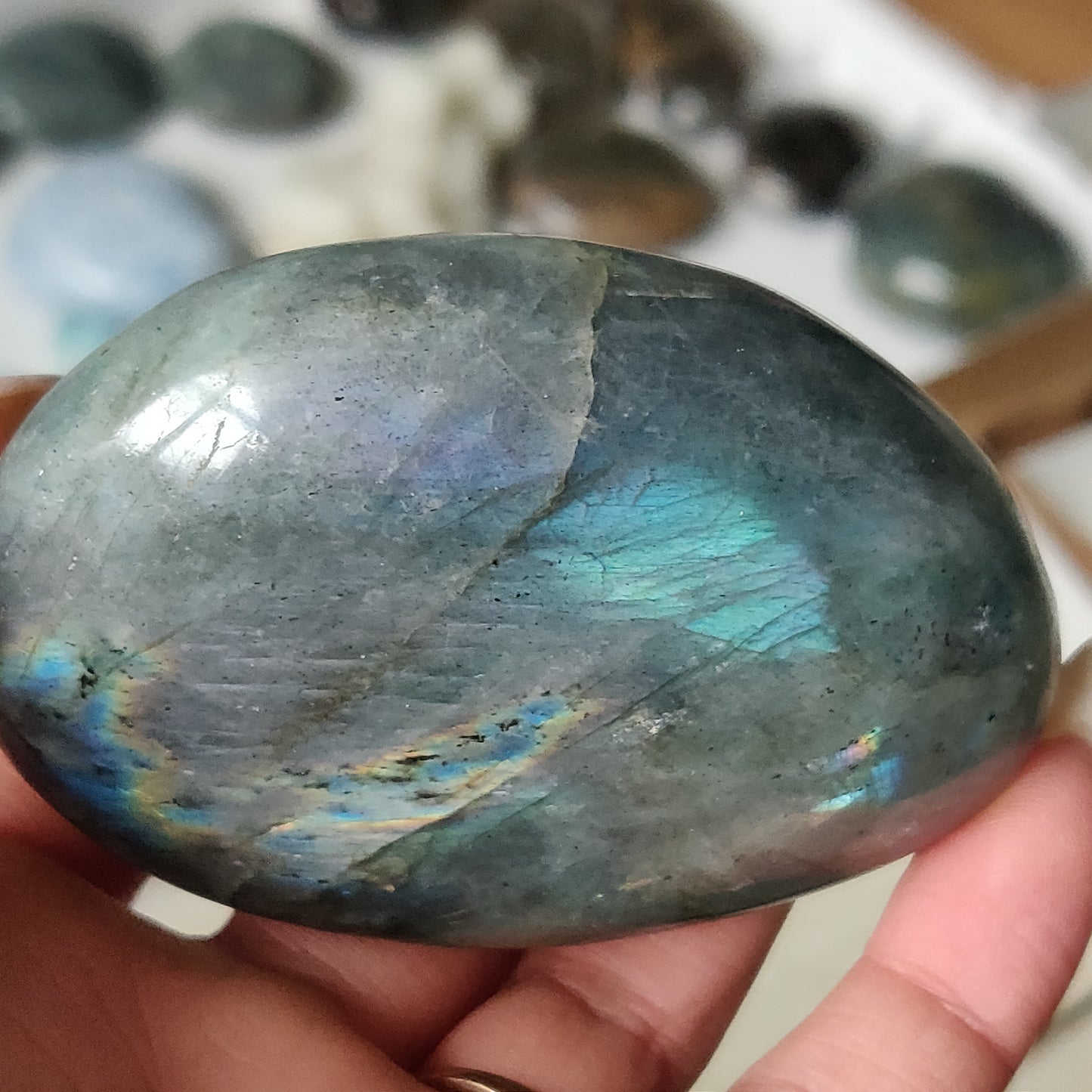 Labradorite Palm Stone (#187)