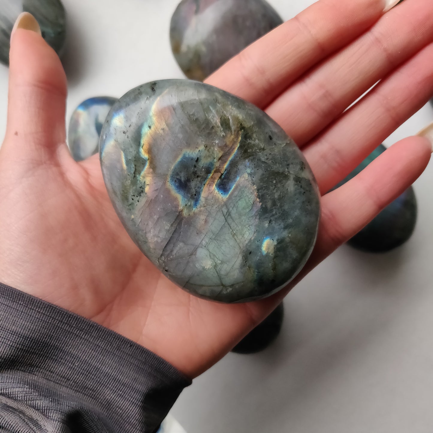 Labradorite Palm Stone (#187)