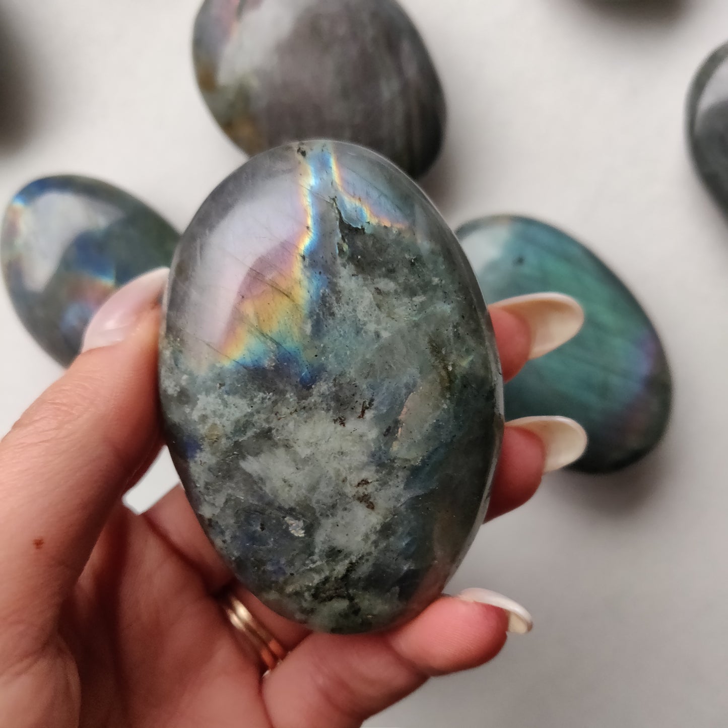 Labradorite Palm Stone (#191)