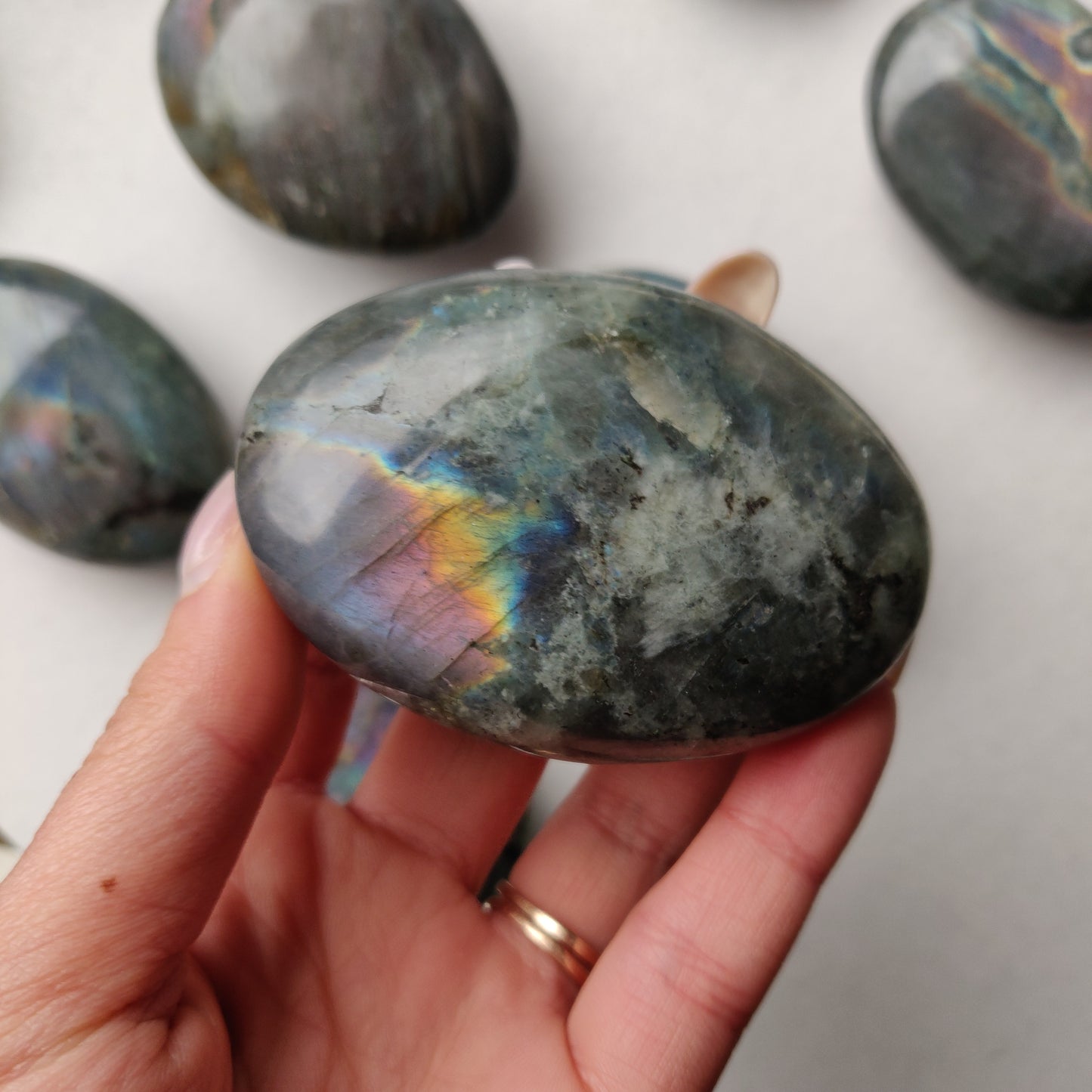 Labradorite Palm Stone (#191)