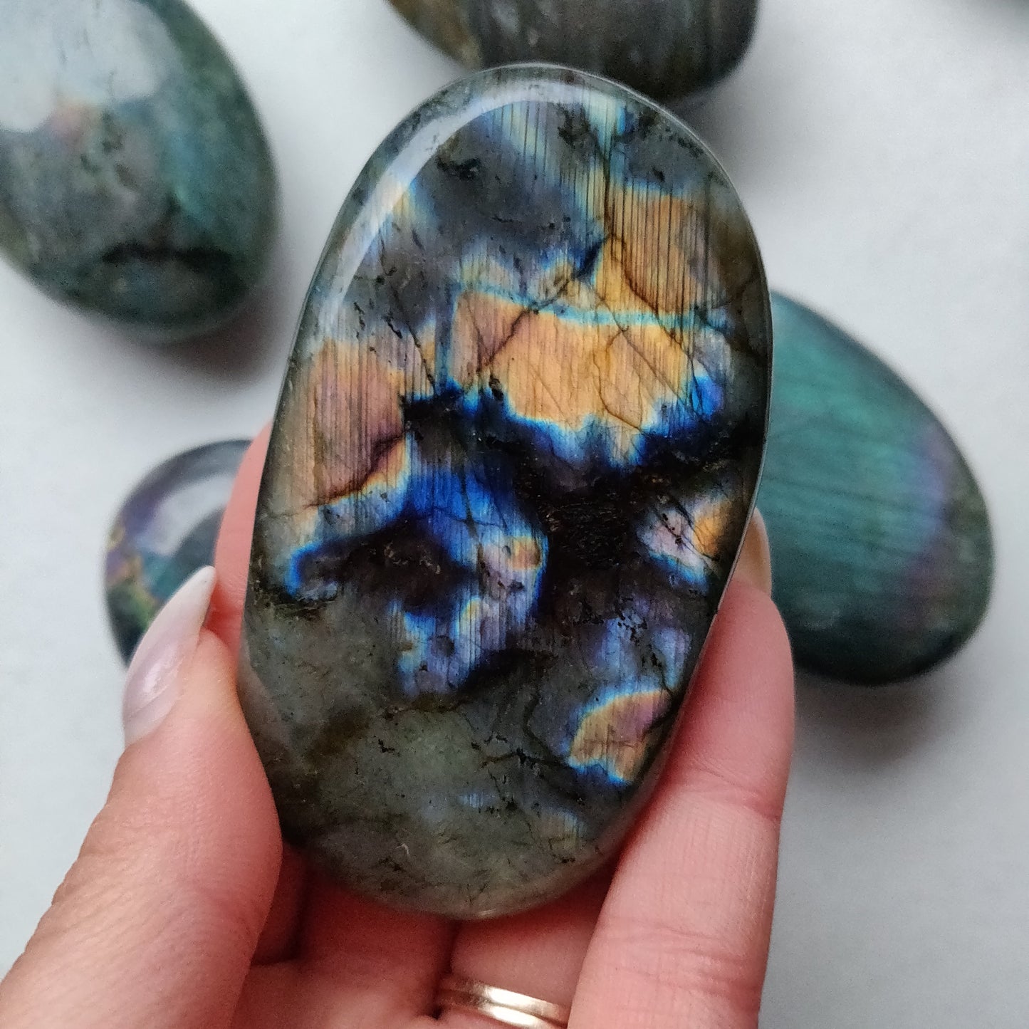 Labradorite Palm Stone (#170)