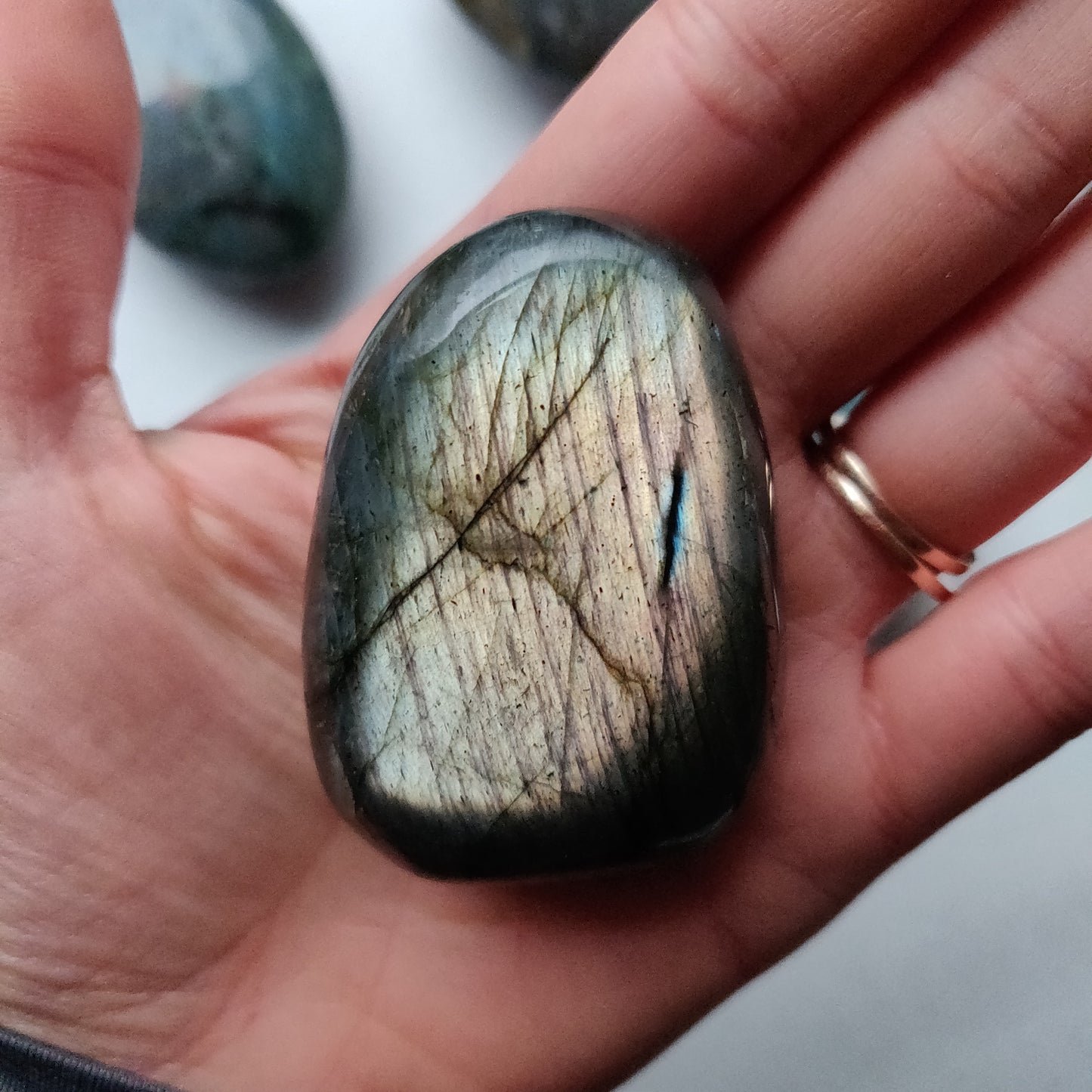 Labradorite Palm Stone (#176)