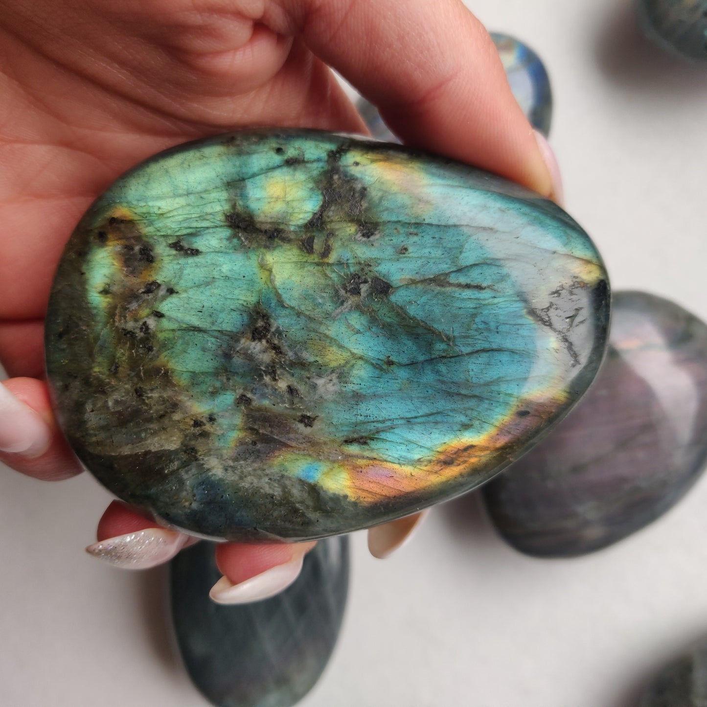 Labradorite Palm Stone (#182)