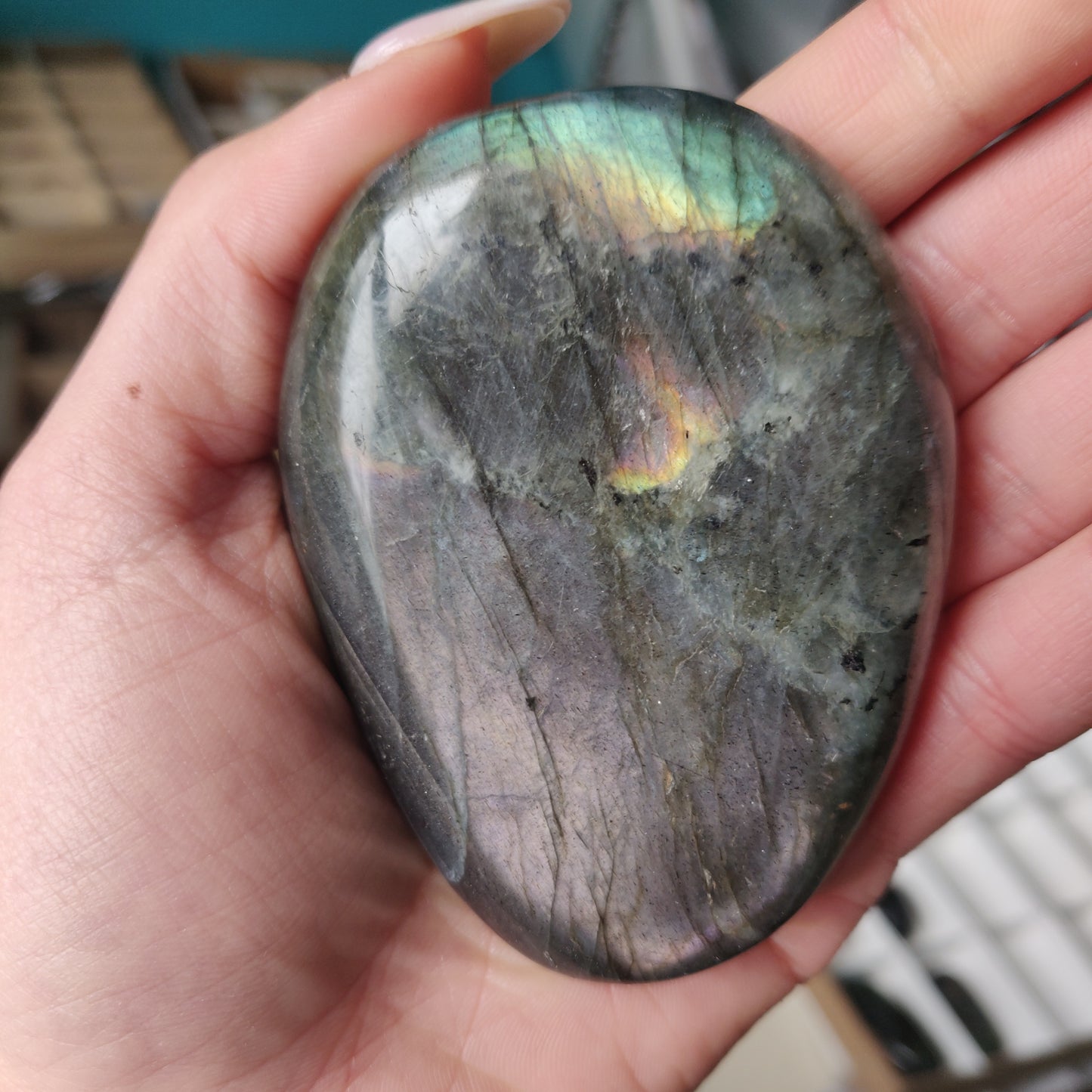 Labradorite Palm Stone (#182)