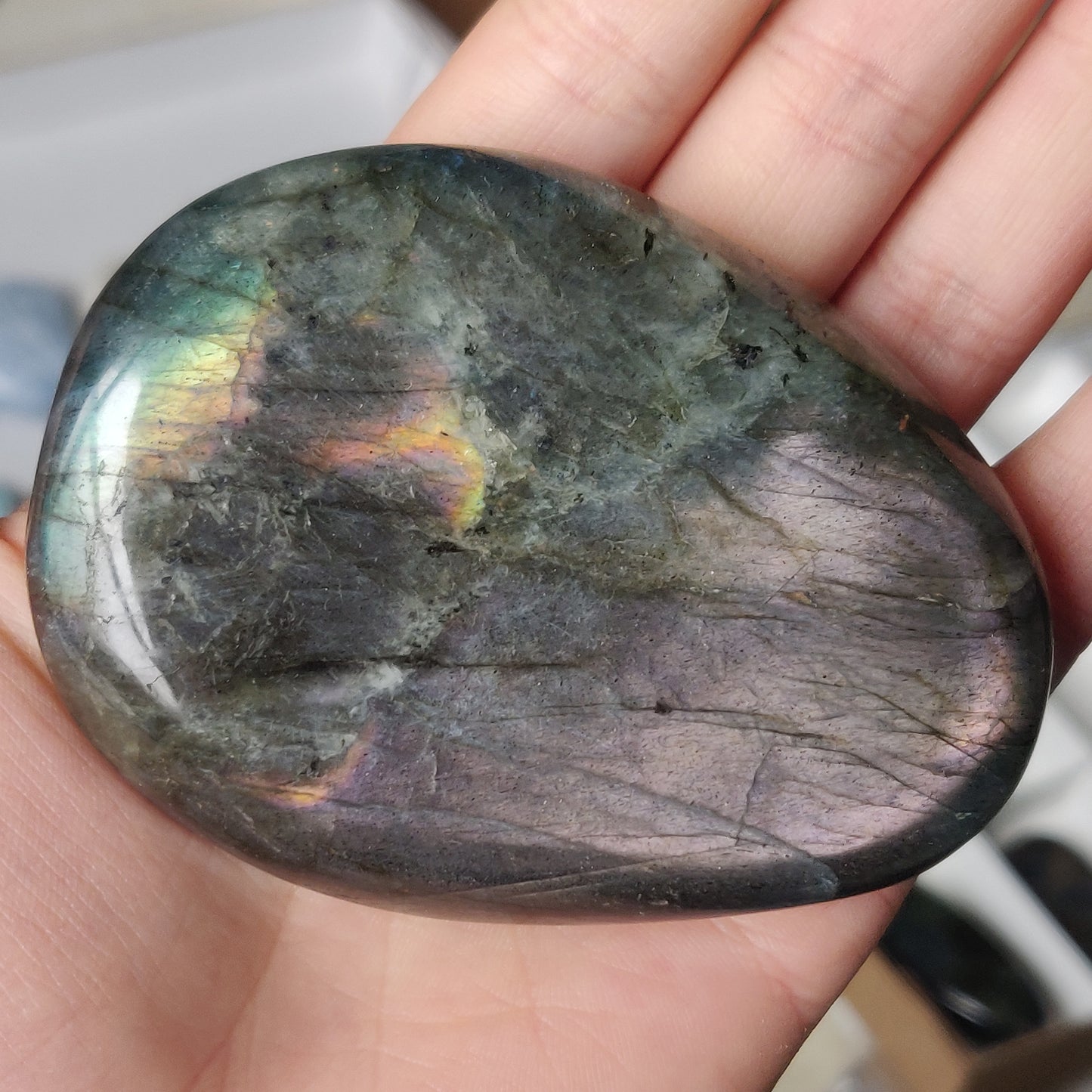 Labradorite Palm Stone (#182)