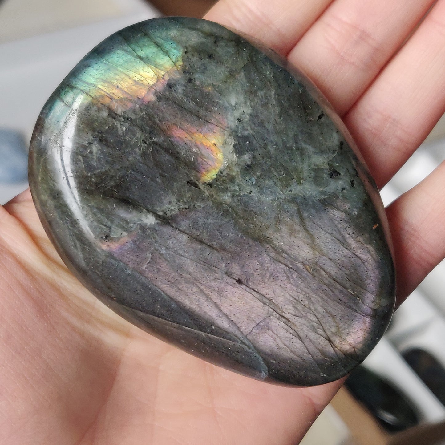 Labradorite Palm Stone (#182)